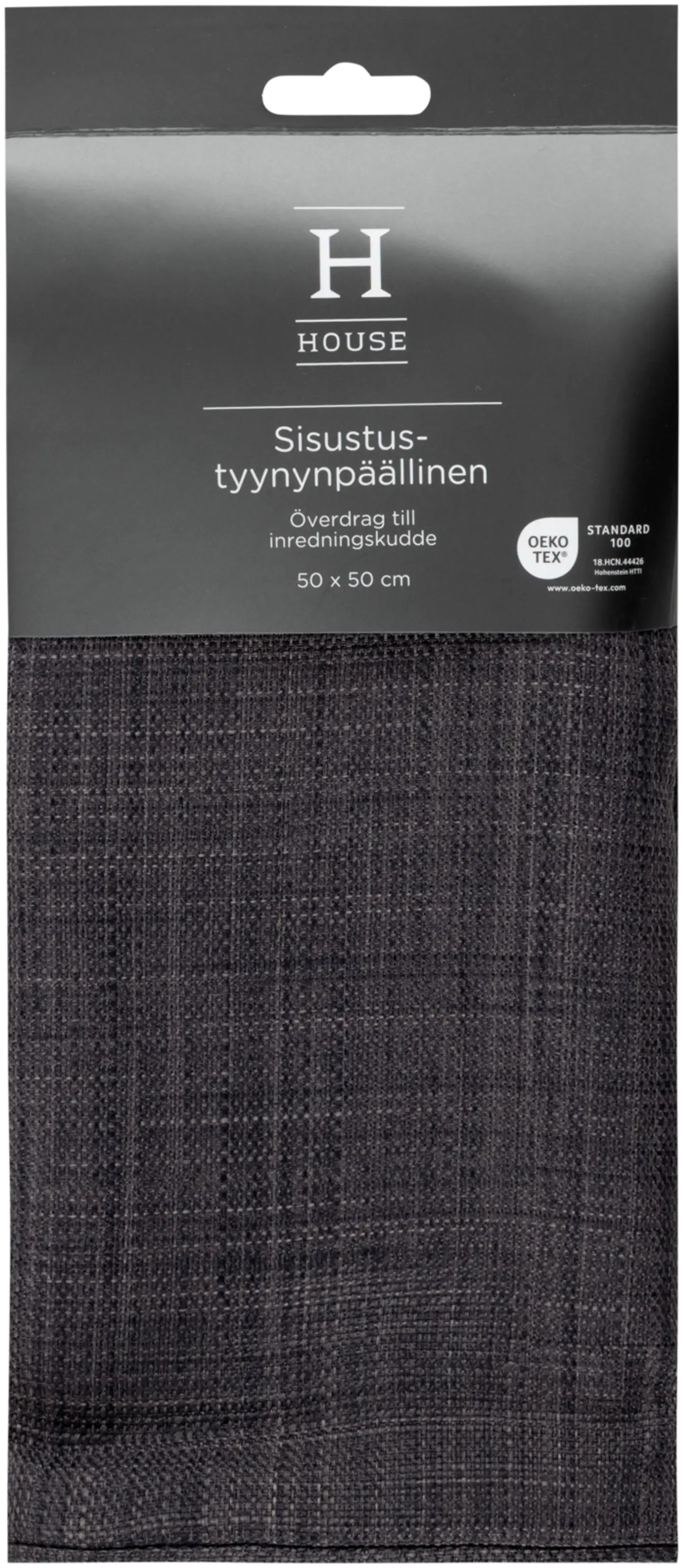 House sisustustyynynpäällinen Albert meleerattu 50x50 cm tummanharmaa - 2