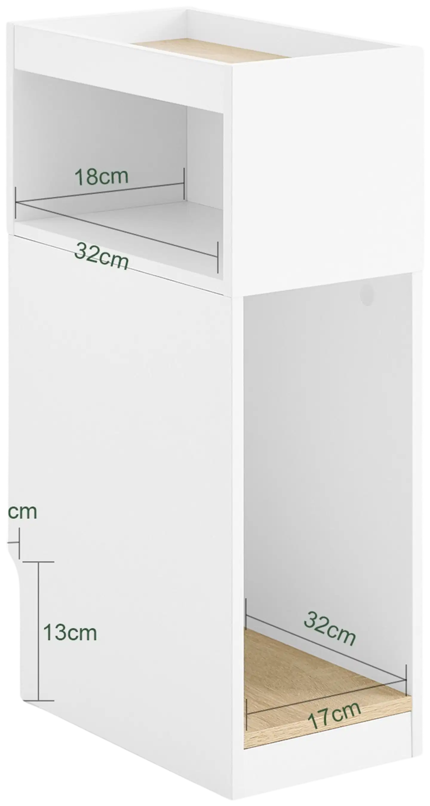 SoBuy yöpöytä valkoinen FBT171-WN - 3