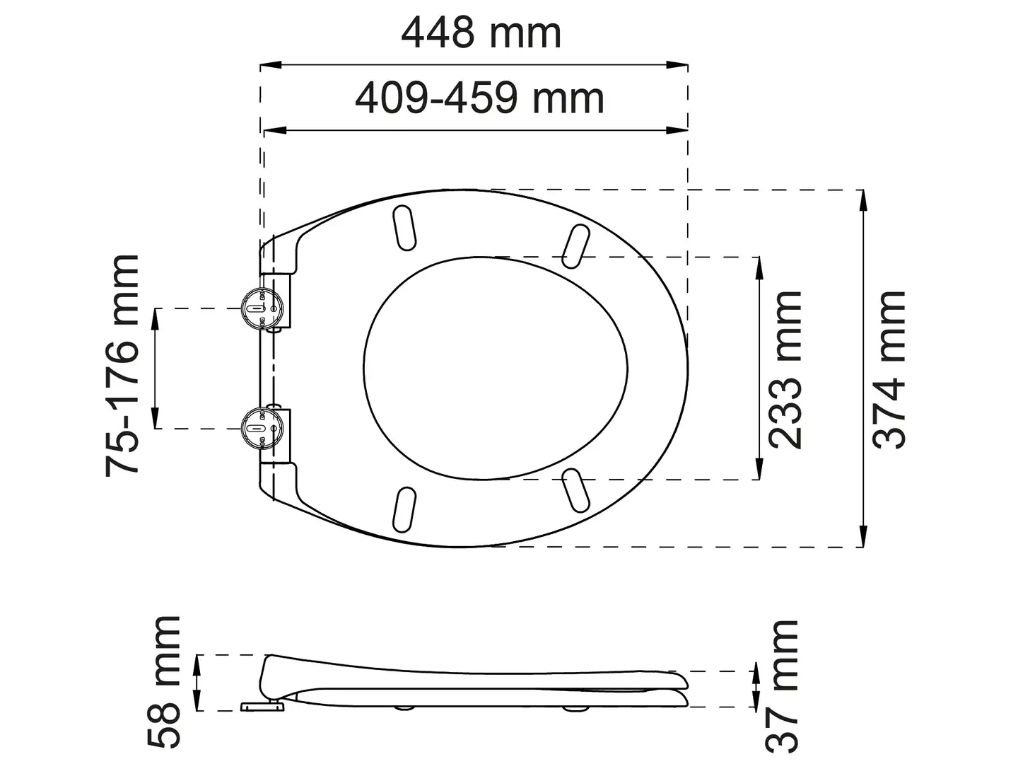 Habo Standard wc-istuinkansi  musta - 2