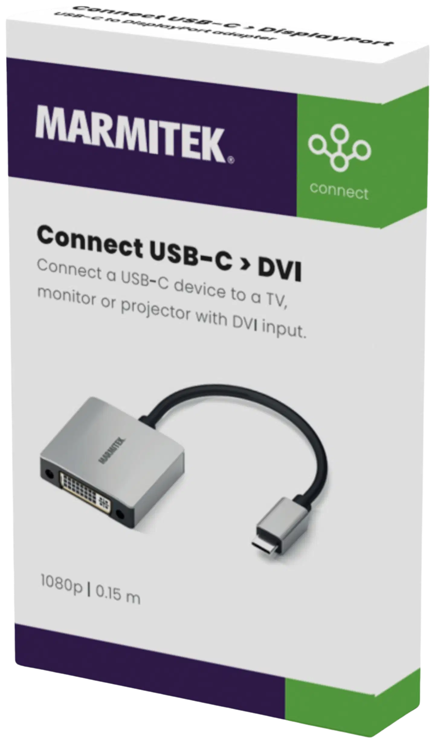 Marmitek USB-C - DVI -adapteri Connect USB-C - DVI - 4