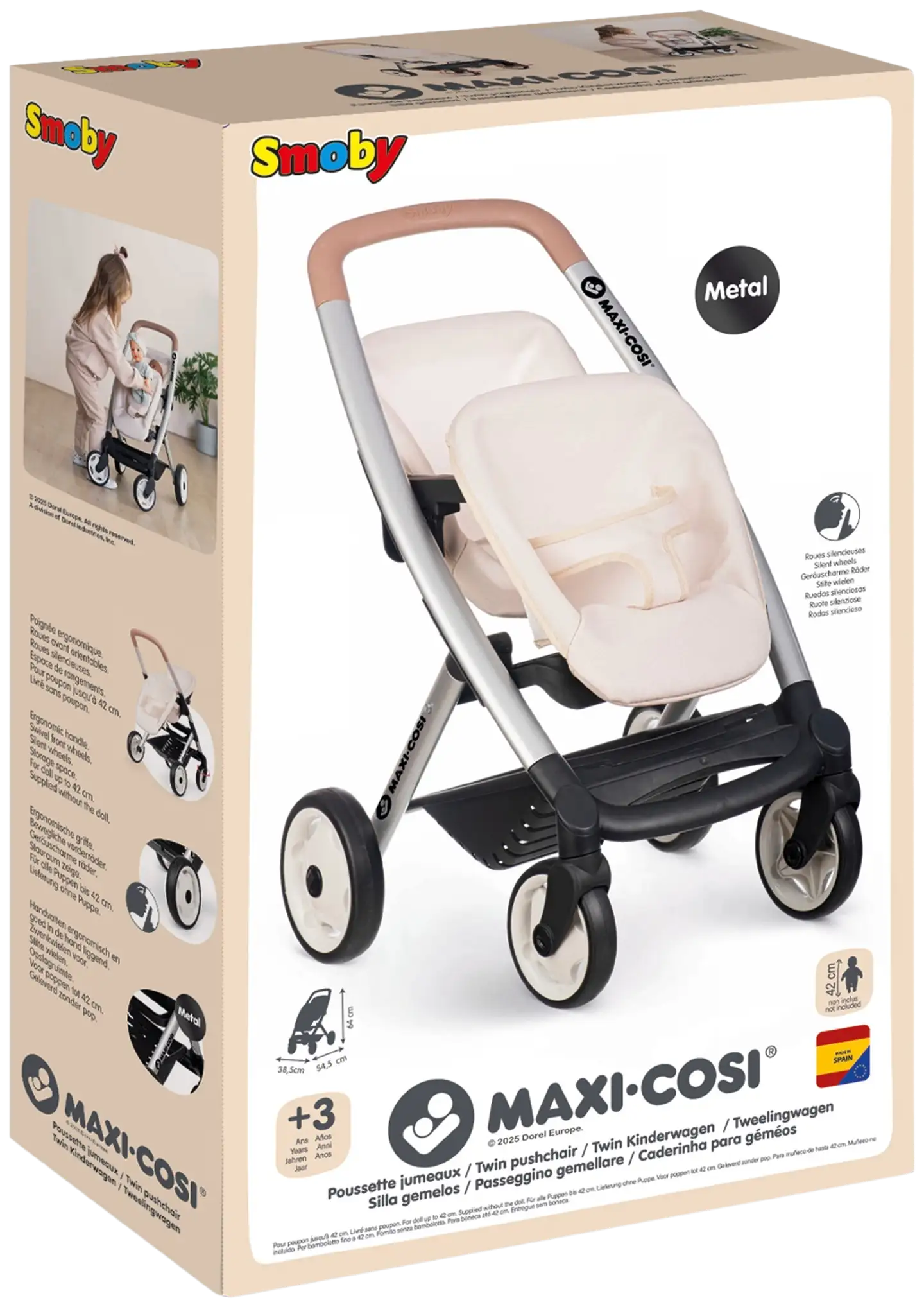 Smoby Maxi-Cosi Nuken kaksosrattaat - 3