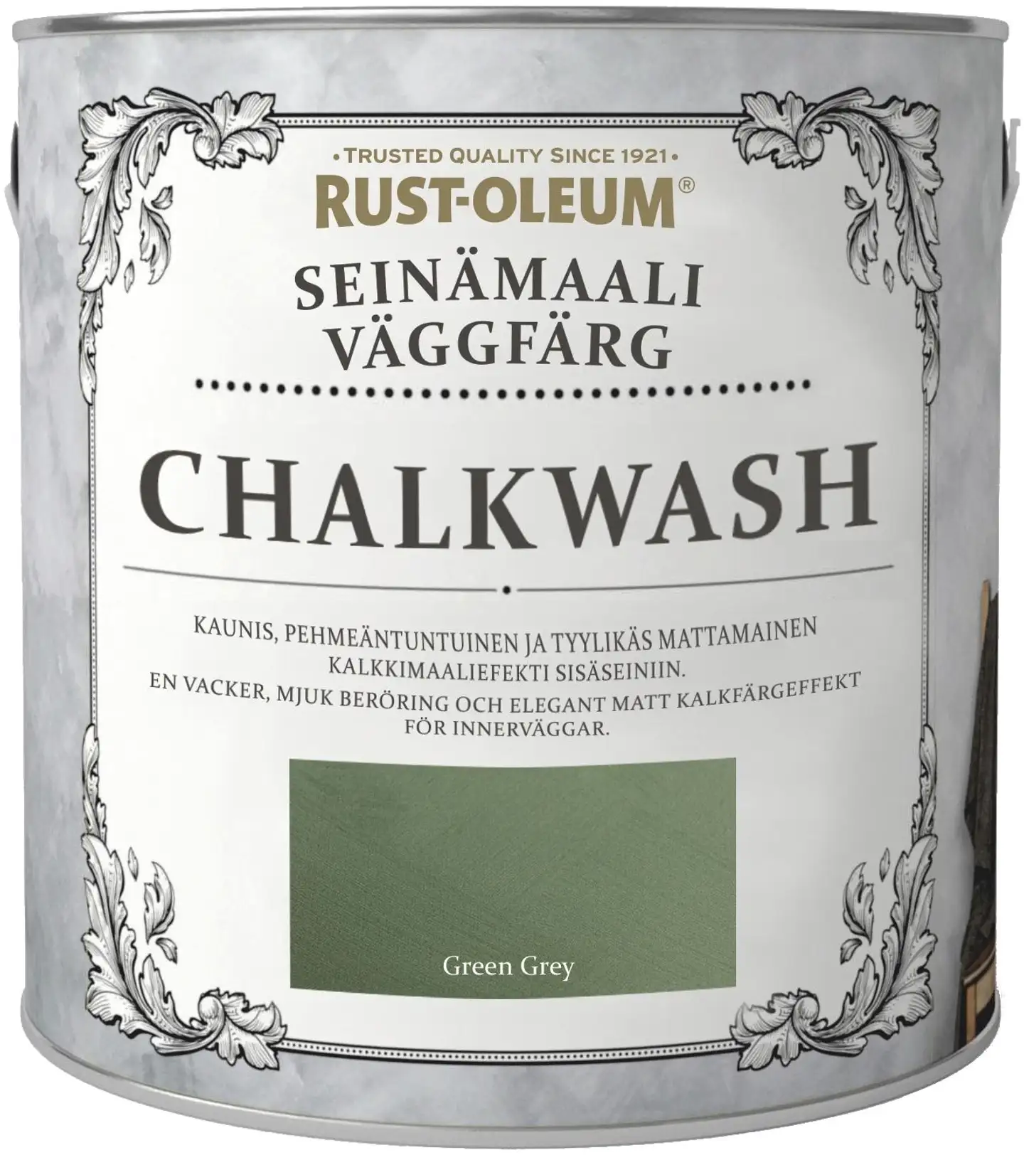 Rust-Oleum Seinämaali Chalkwash 2,5L Green grey - 1