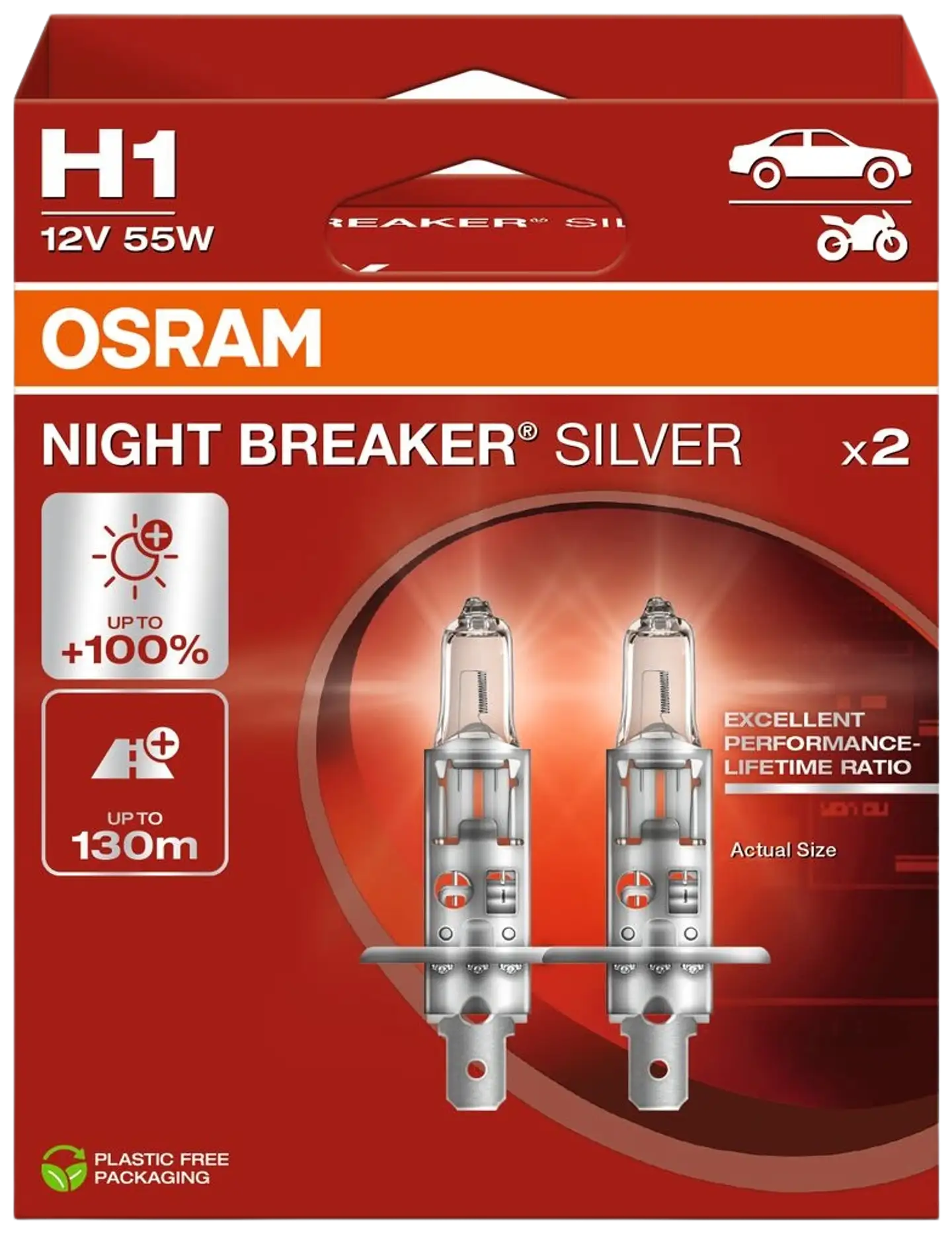 Osram Night Breaker Silver H1 12V 55W polttimopari