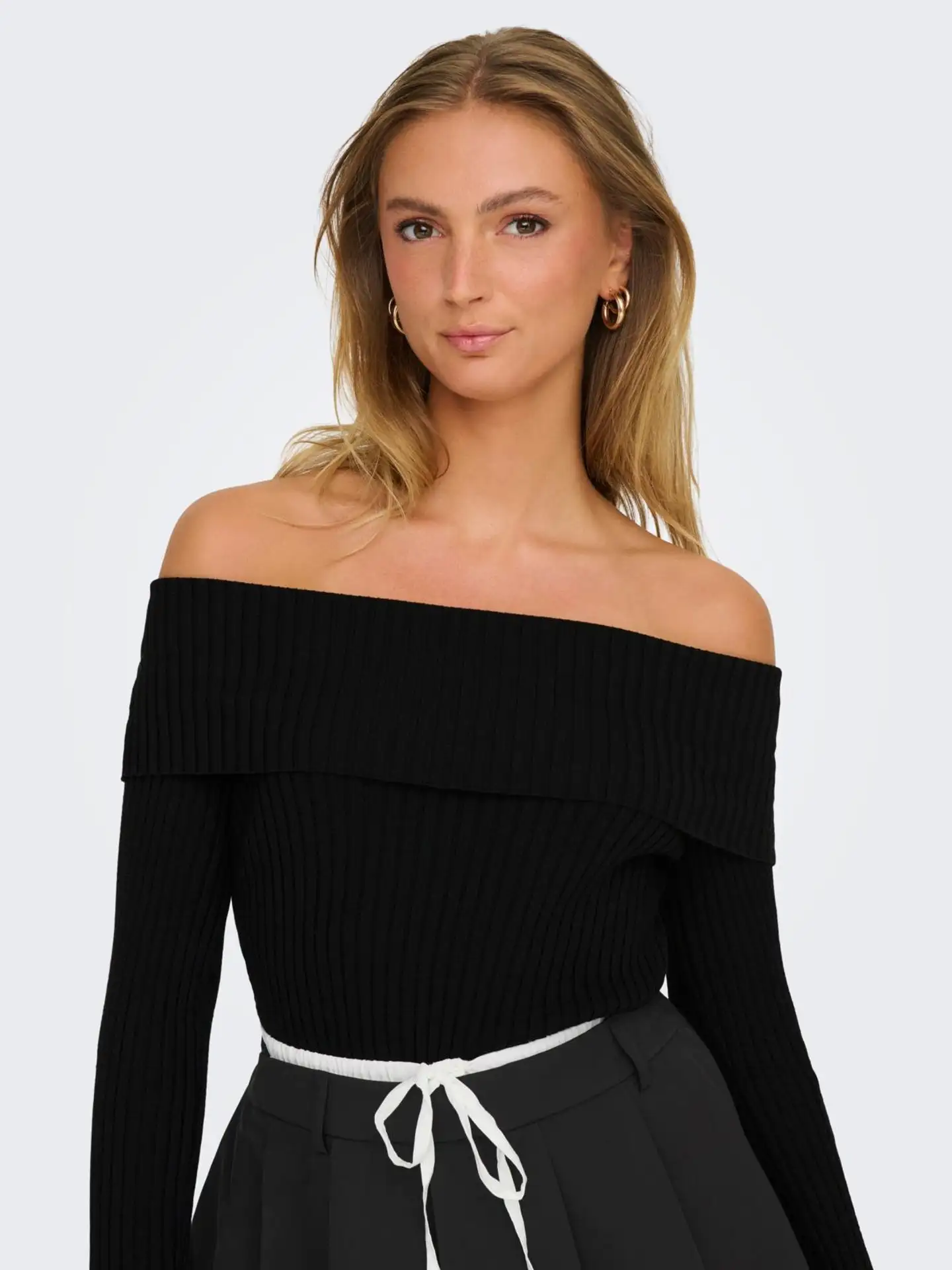 JDY naisten ajaton off-shoulder neule Jdyliva - BLACK - 6