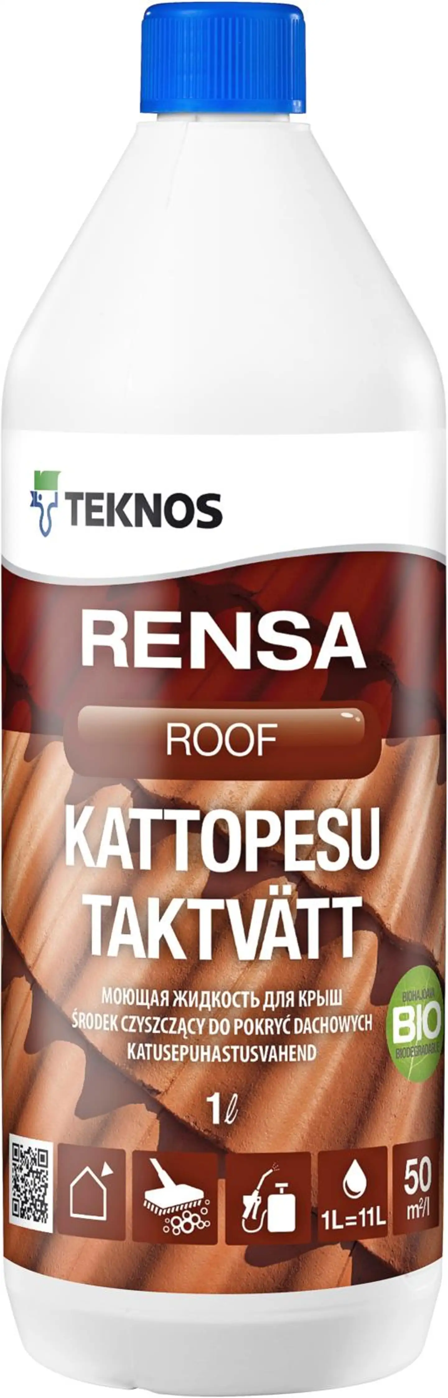 Teknos kattopesu Rensa Roof 1 l