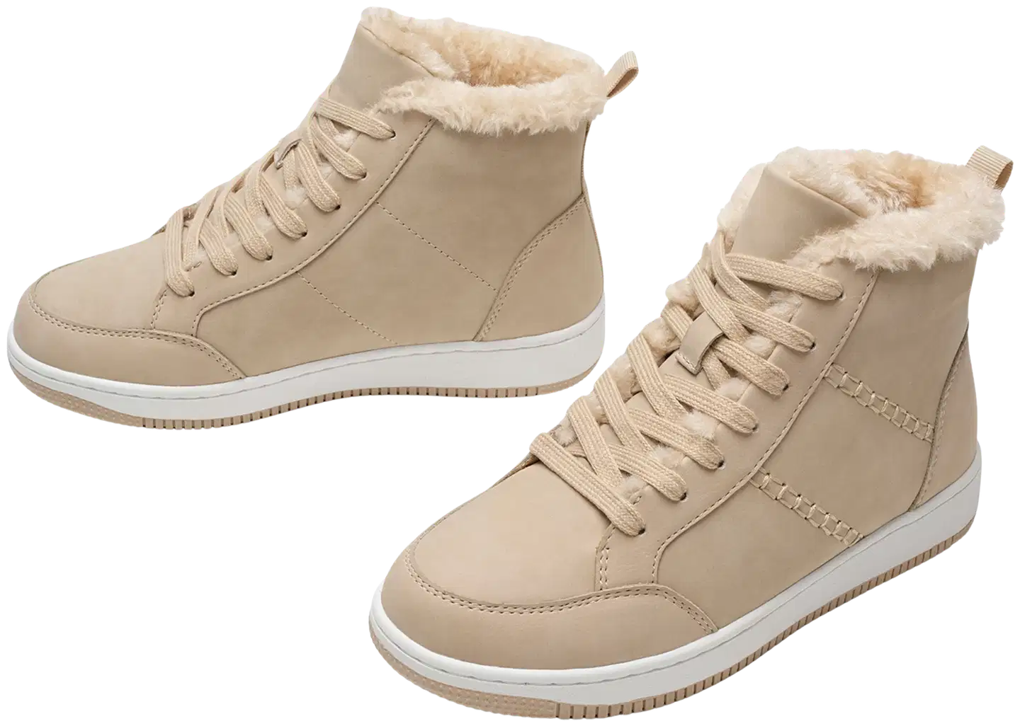 Attitude naisten varsitennarit Bailey mid - Beige - 2