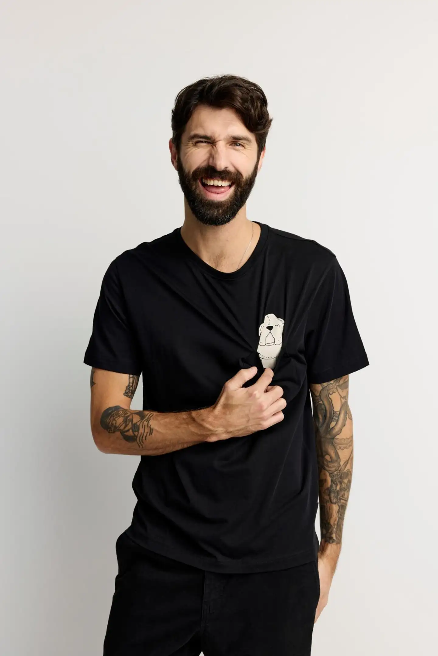 Finlayson miesten t-paita Koiruuksia - BLACK - 4