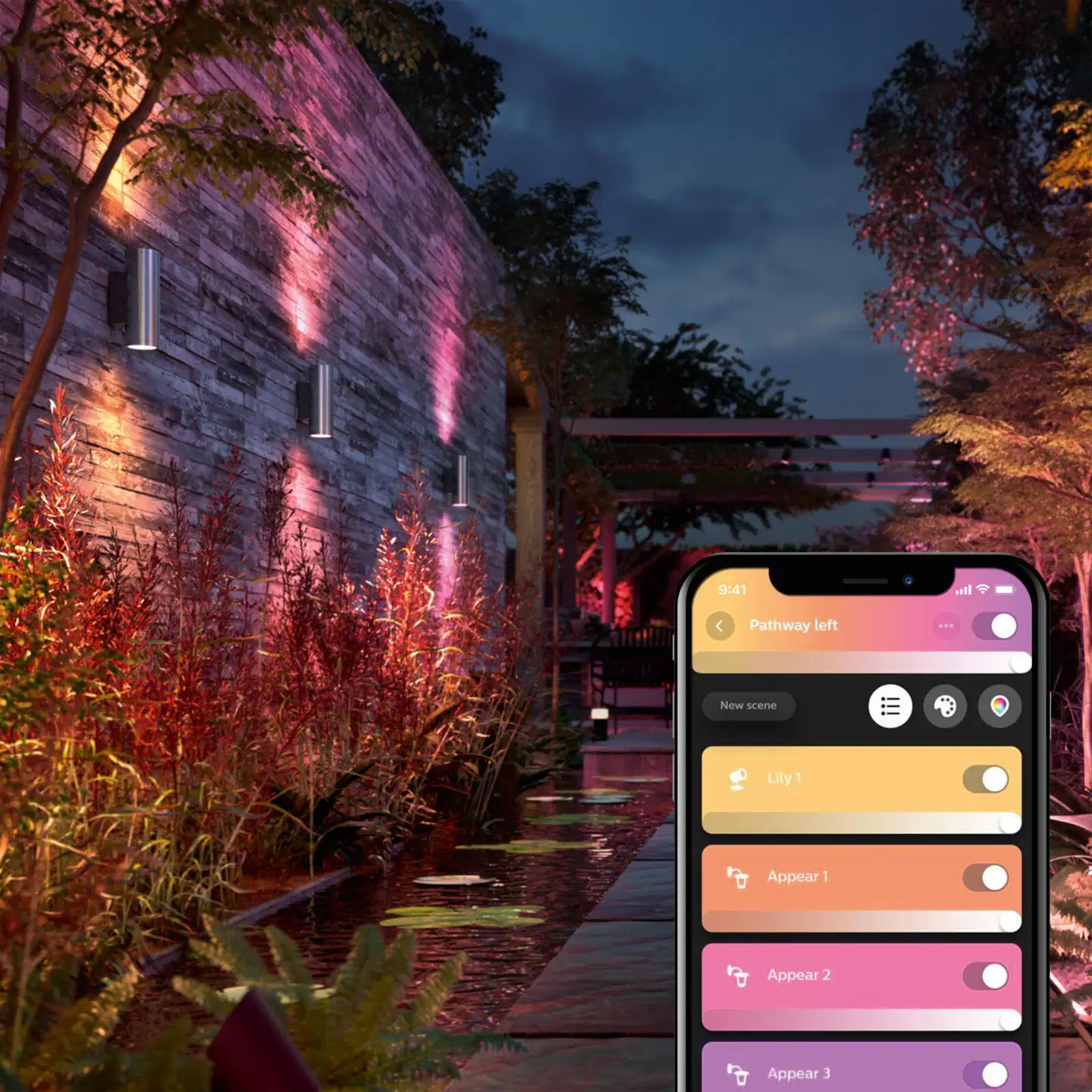 Philips Hue Appear -seinävalaisin ulkokäyttöön 16W 2000-6500K 1180LM inox - 6