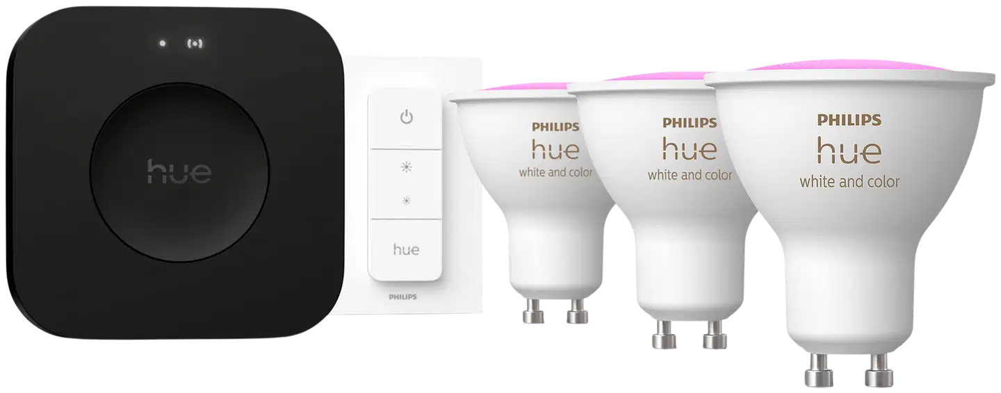 Philips Hue aloituspakkaus WCA GU10 5W 2000-6500K 400LM 3 kappaletta sekä reititin - 1