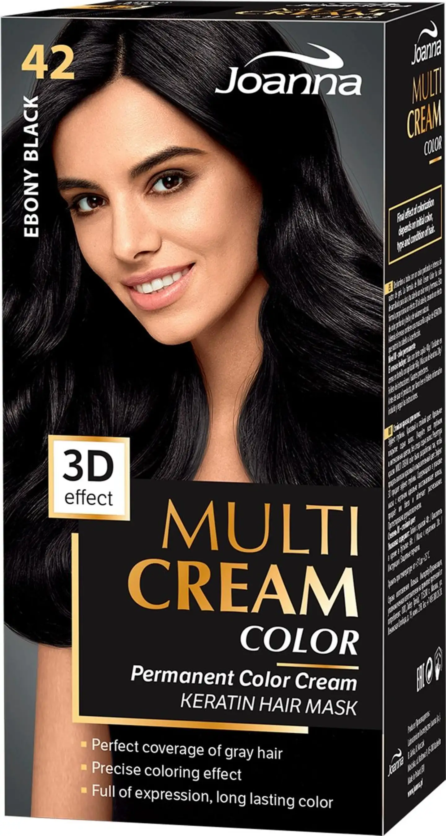 Joanna Multi color cream hiusväri 42 Ebony black permanent