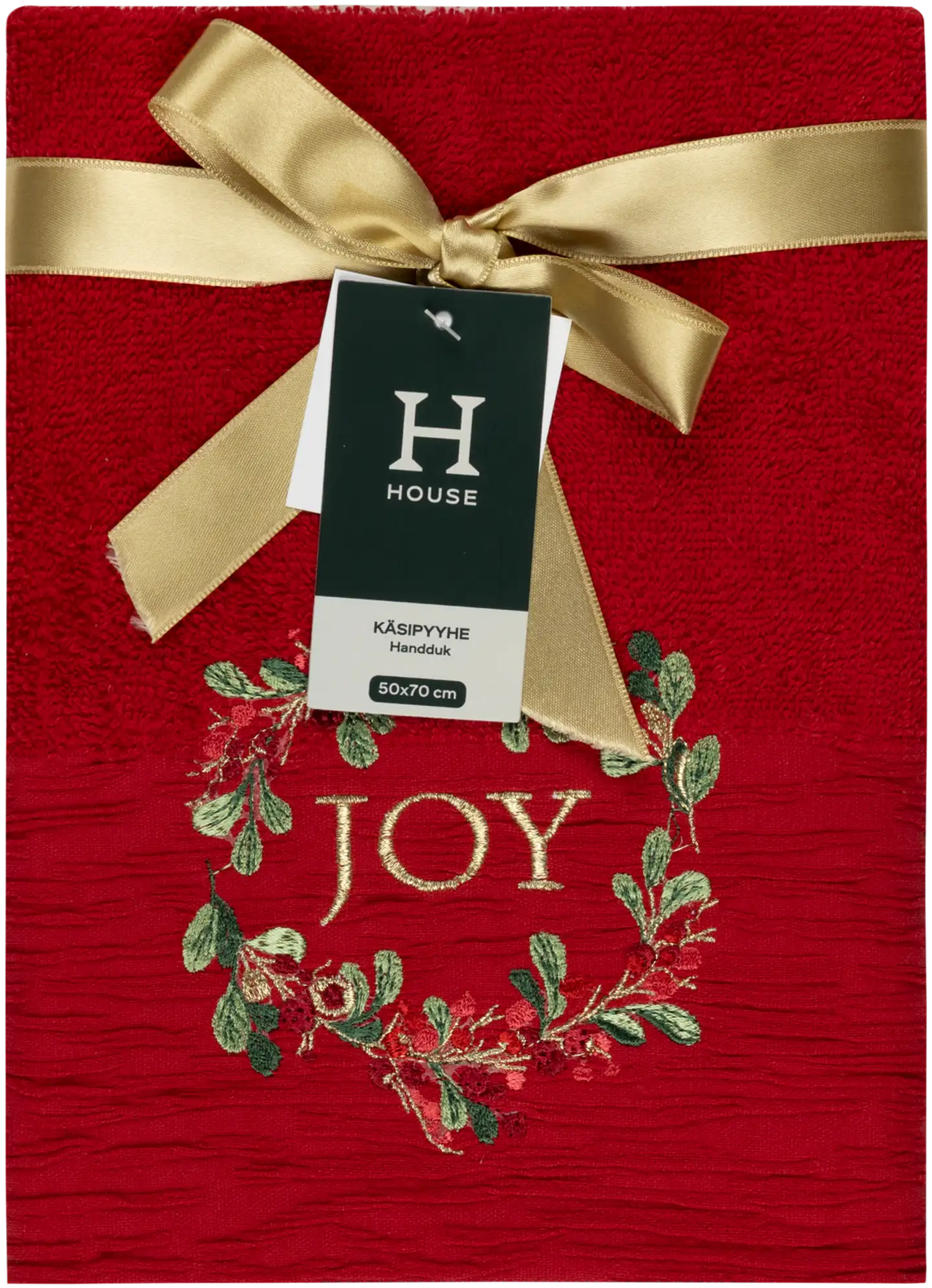 House käsipyyhe Joy Wreath 50x70 cm punainen - 2