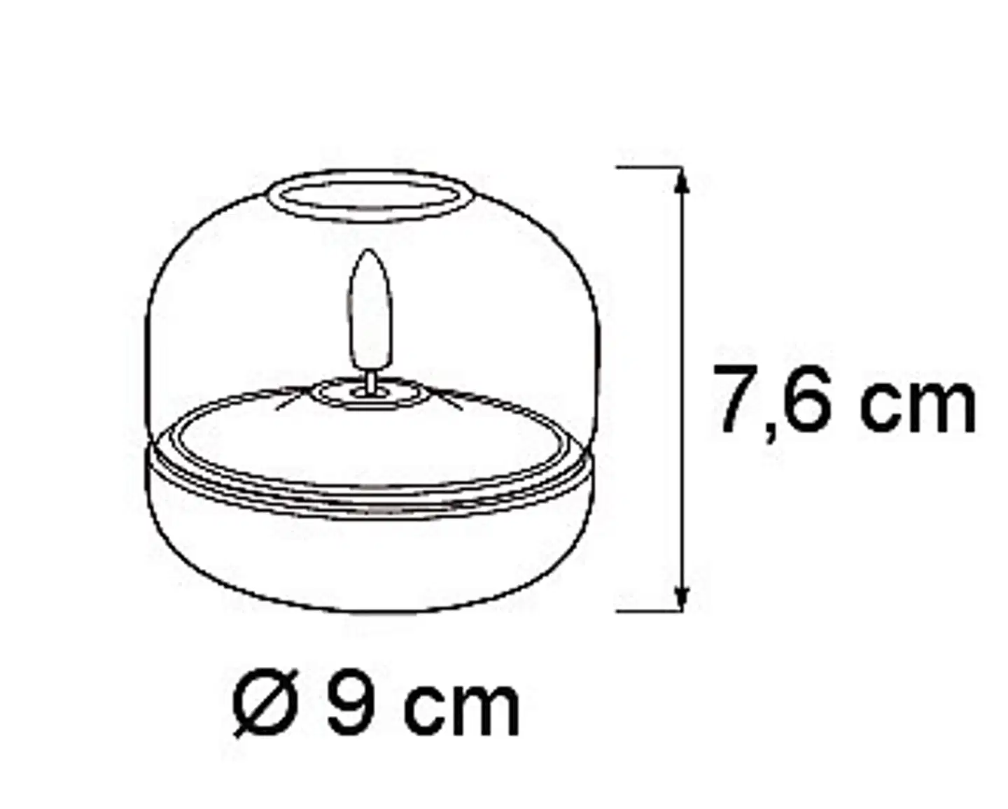 Airam led-lasikynttilä Rafi 9 x 7.6 cm - 2