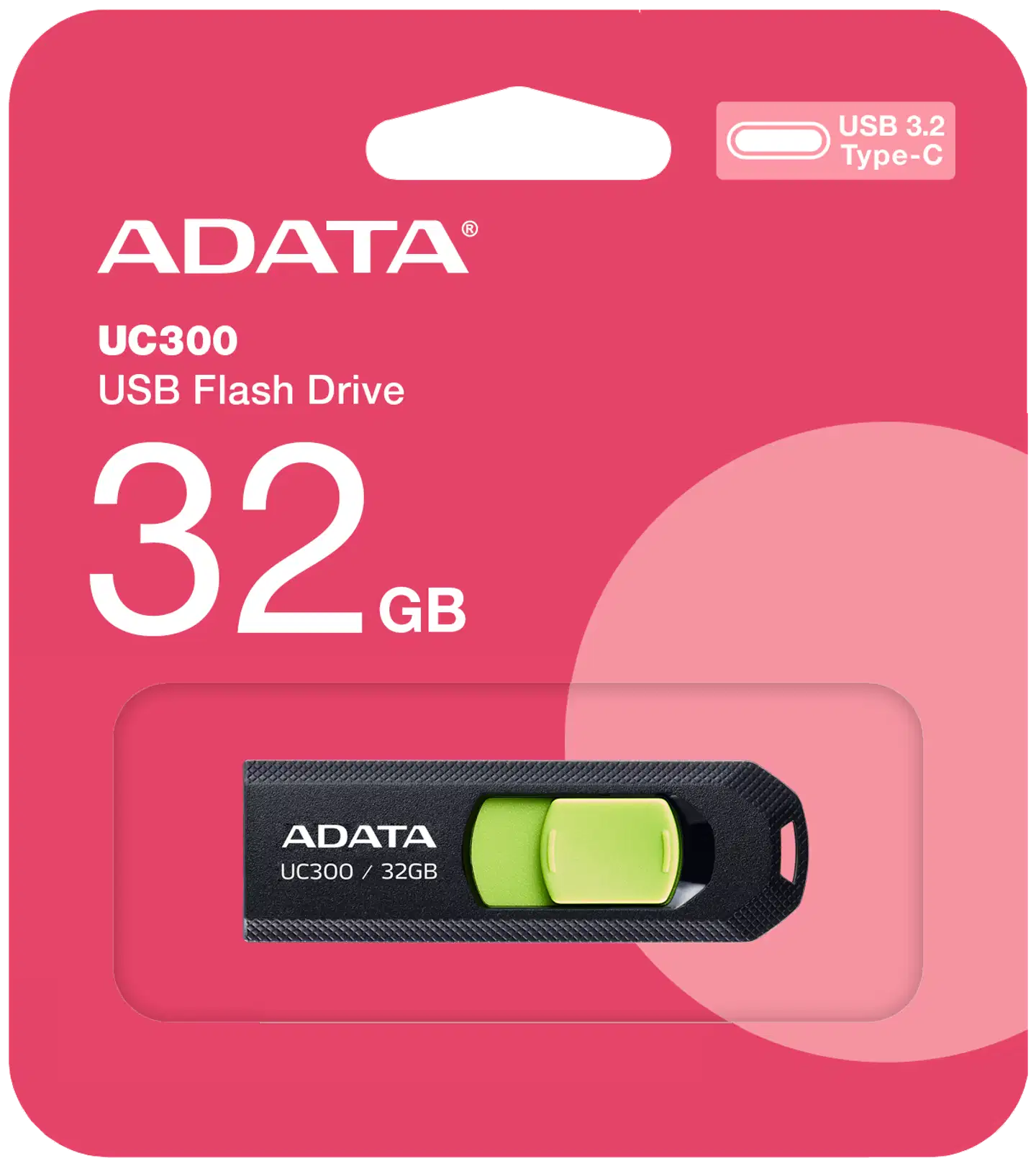 ADATA UC300 USB-muistitikku, 32 GB, musta/vihreä (USB-C 3.2 Gen 1) - 2