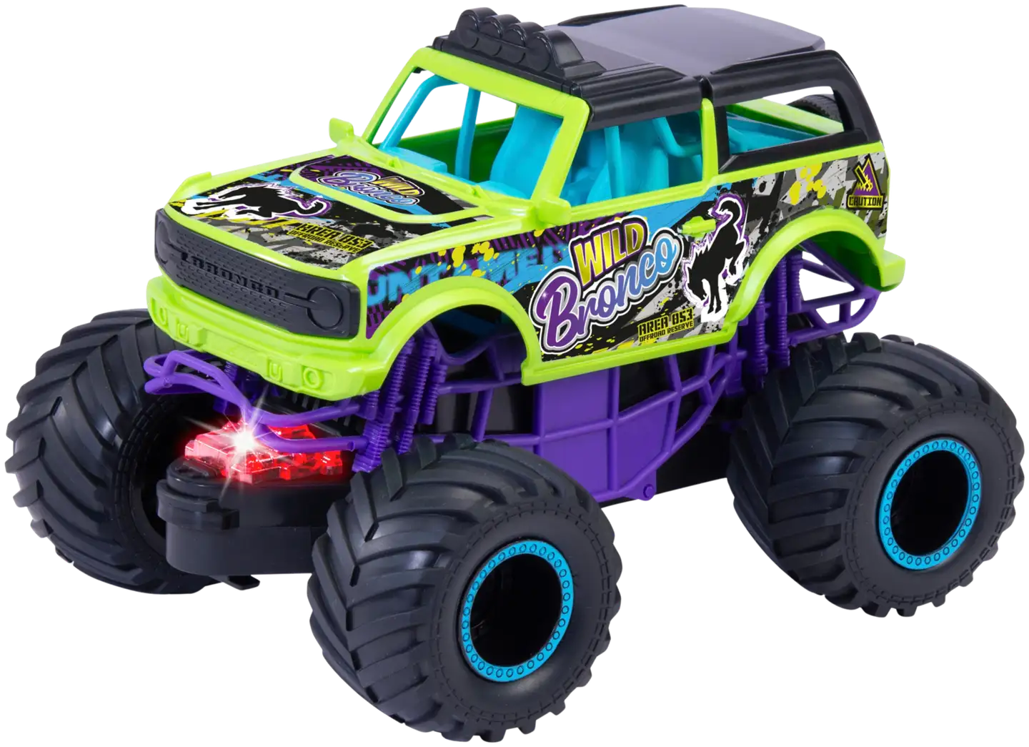 Dickie Toys monsteriauto Wild Bronco valo- ja äänitoiminnoin - 2