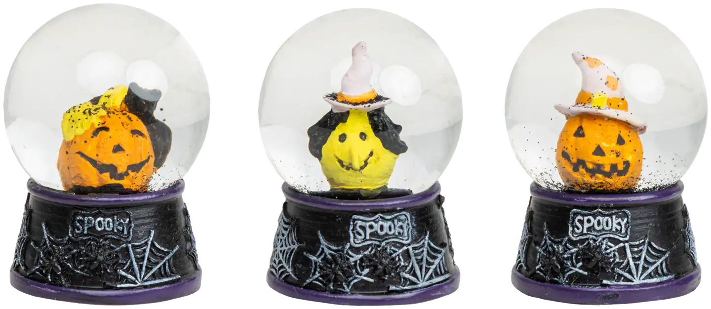 Lumisadepallo Halloween 4,5x6 cm, erilaisia