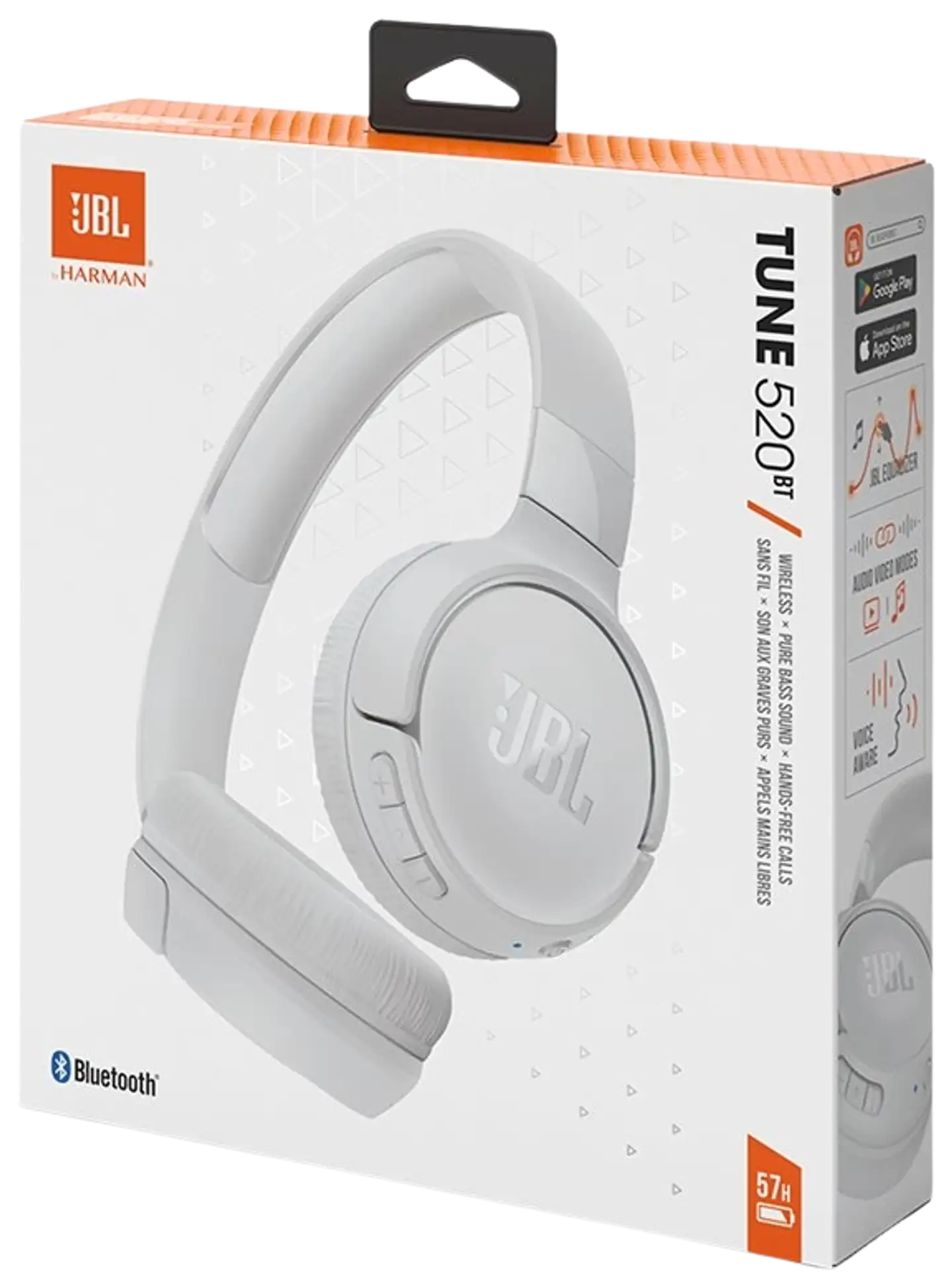 JBL Bluetooth sankakuulokkeet Tune 520BT valkoinen - 9