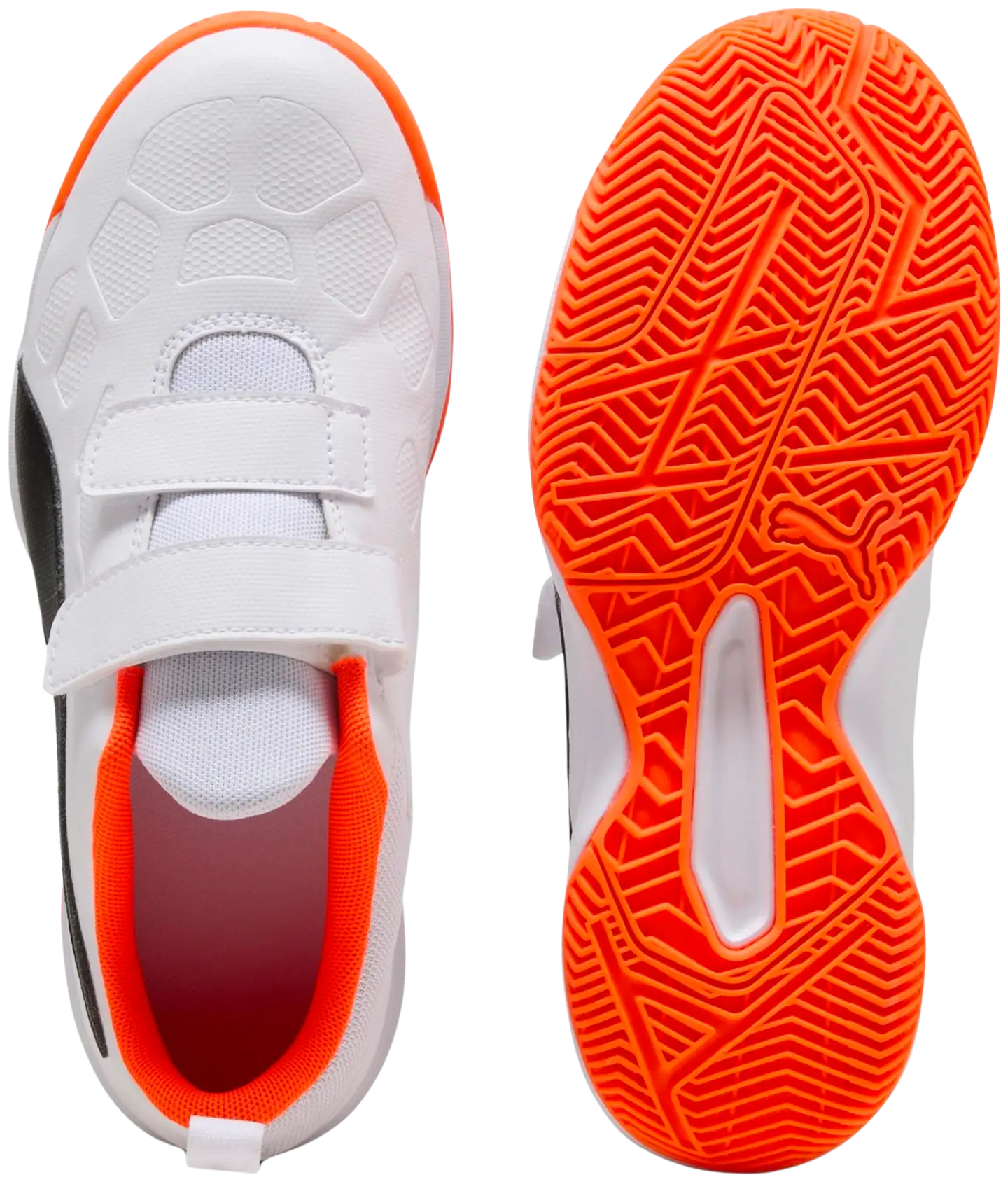 Puma lasten sisäpelikengät Tenaz V Jr - Puma White-Puma Black-Orange - 5