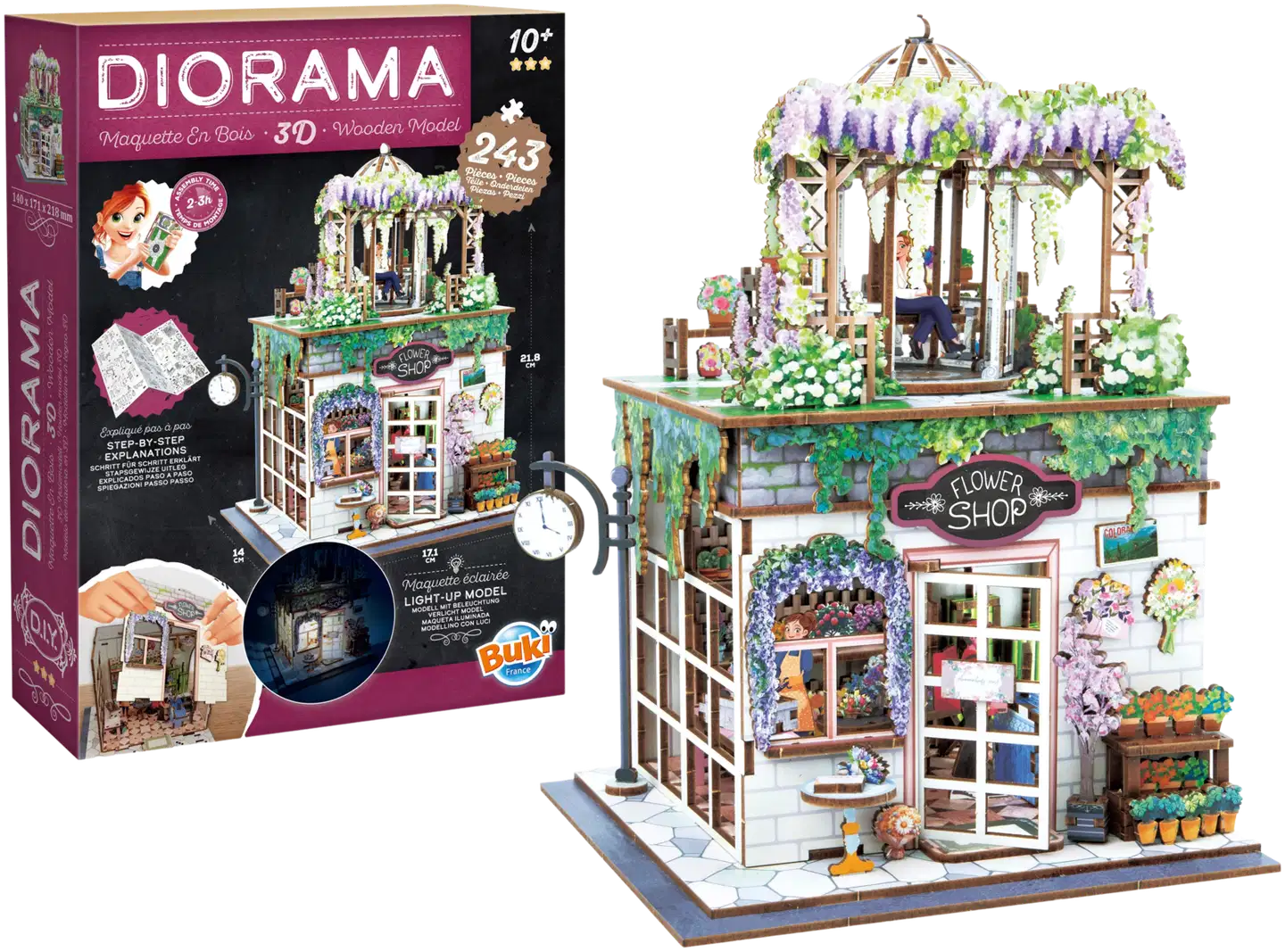 Buki askartelusetti Kukkakauppa diorama - 4