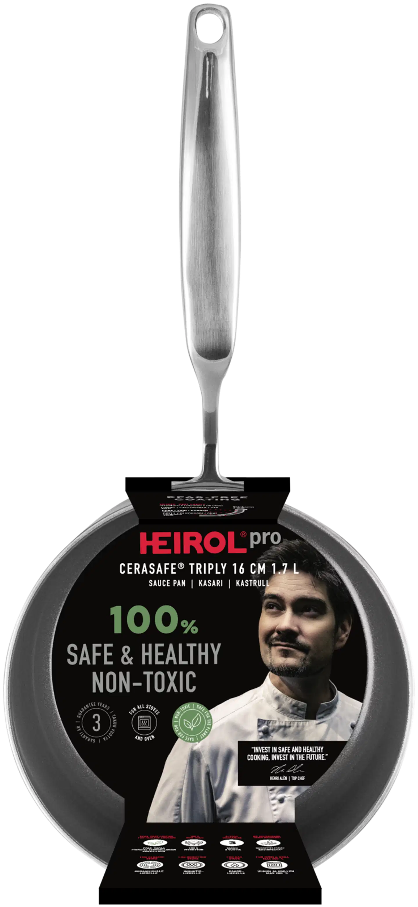Heirol Kasari 16 cm 1,7 L Cerasafe® Triply - 3