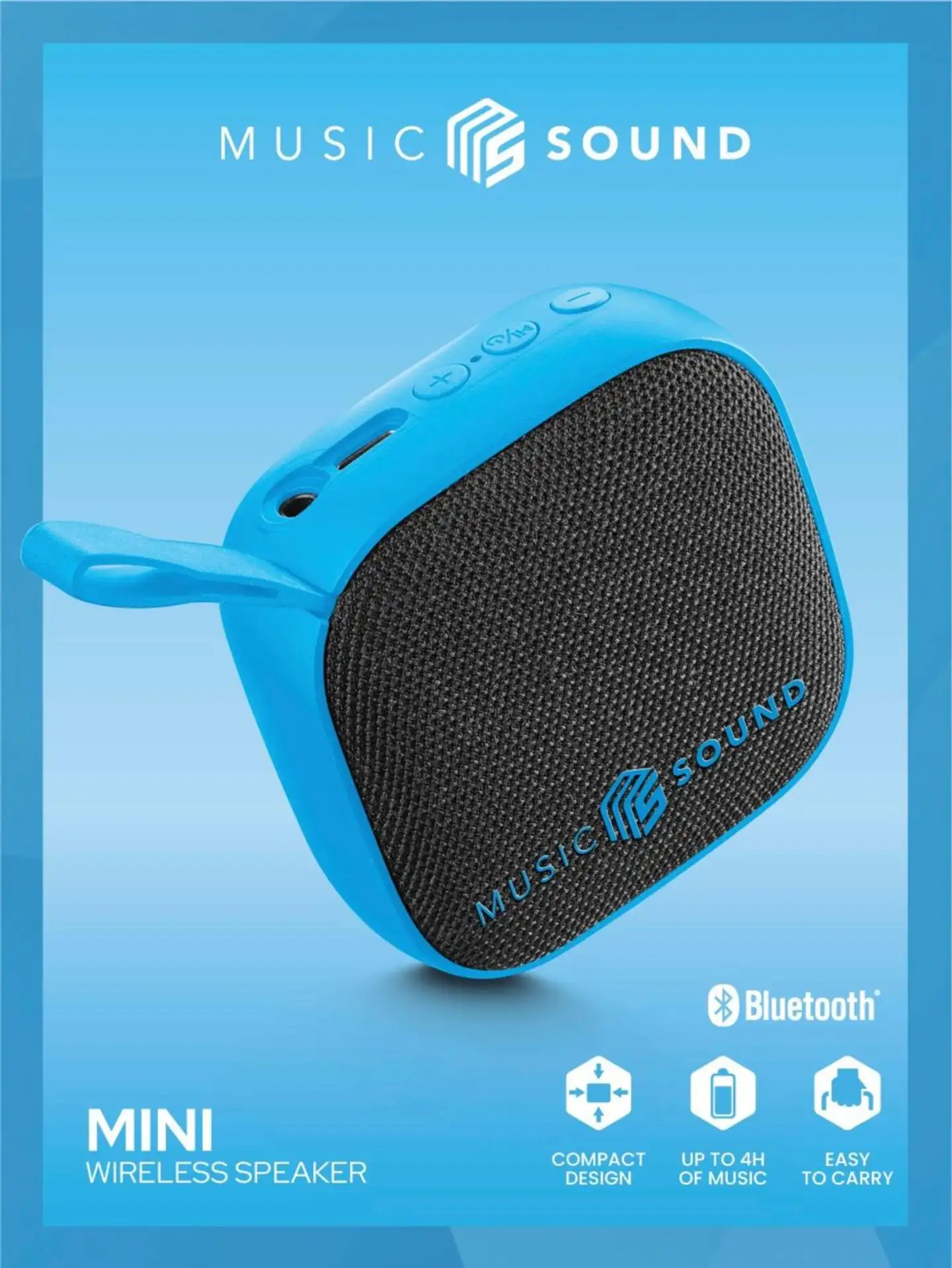 MusicSound Bluetooth kaiutin Mini sininen - 3