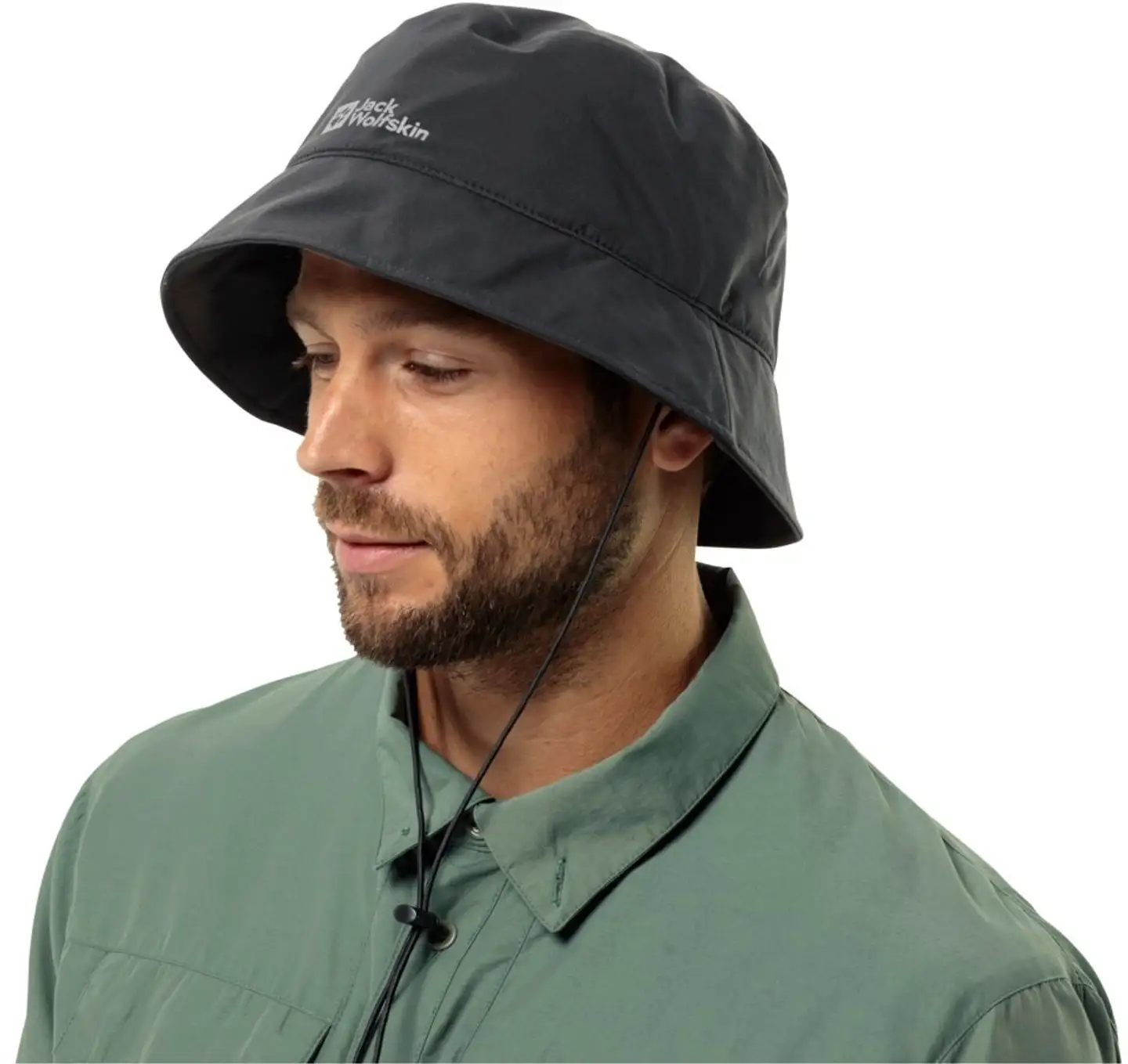 Jack Wolfskin hattu Rain Bucket Hat - BLACK - 2