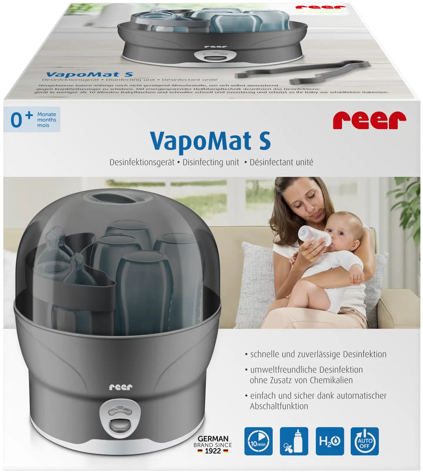 Reer desinfiointilaite tuttipulloille ja tarvikkeille S - 7