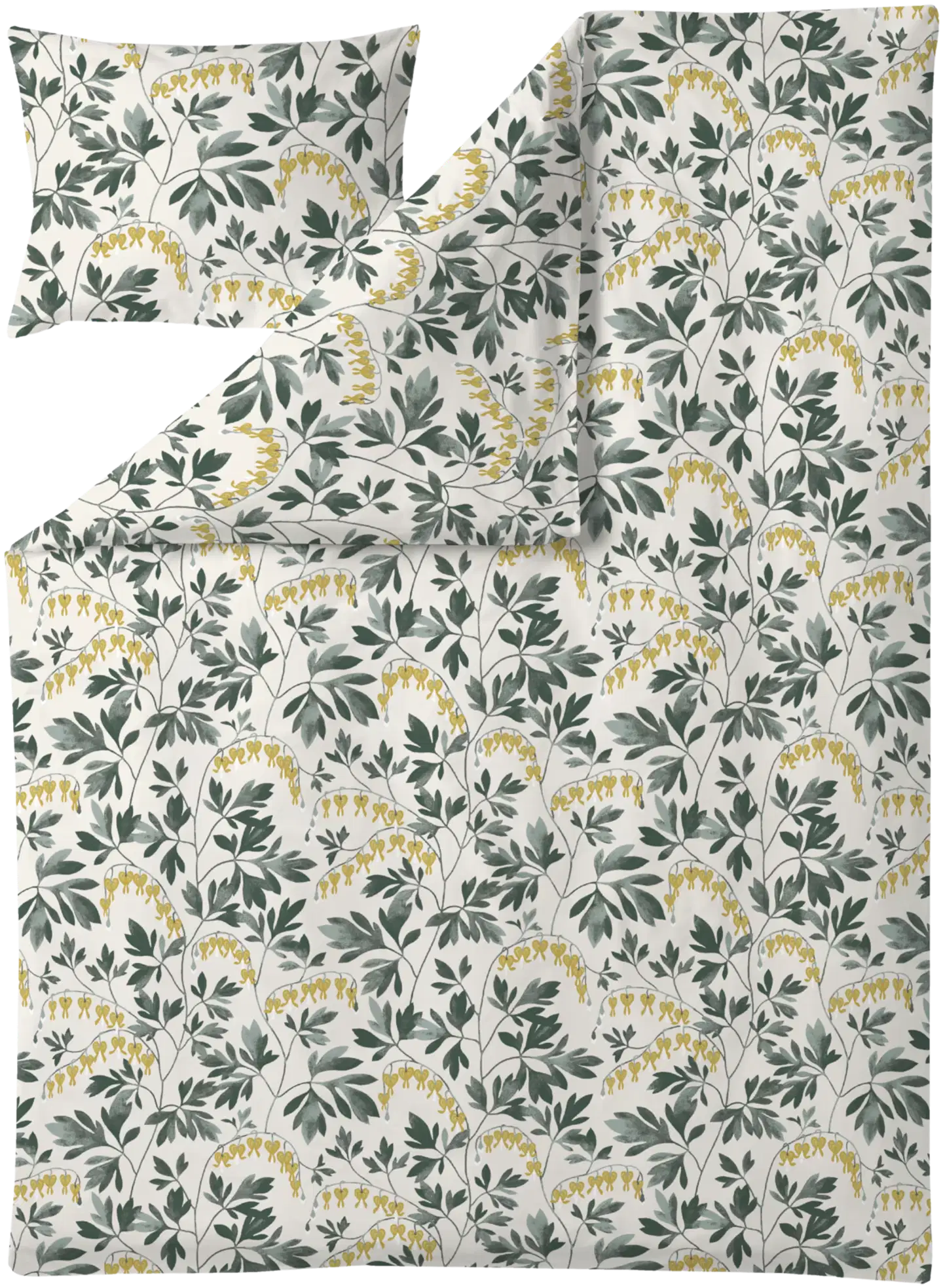 Finlayson pussilakanasetti Särkynytsydän 150X210  natural-vihreä-keltainen - 1