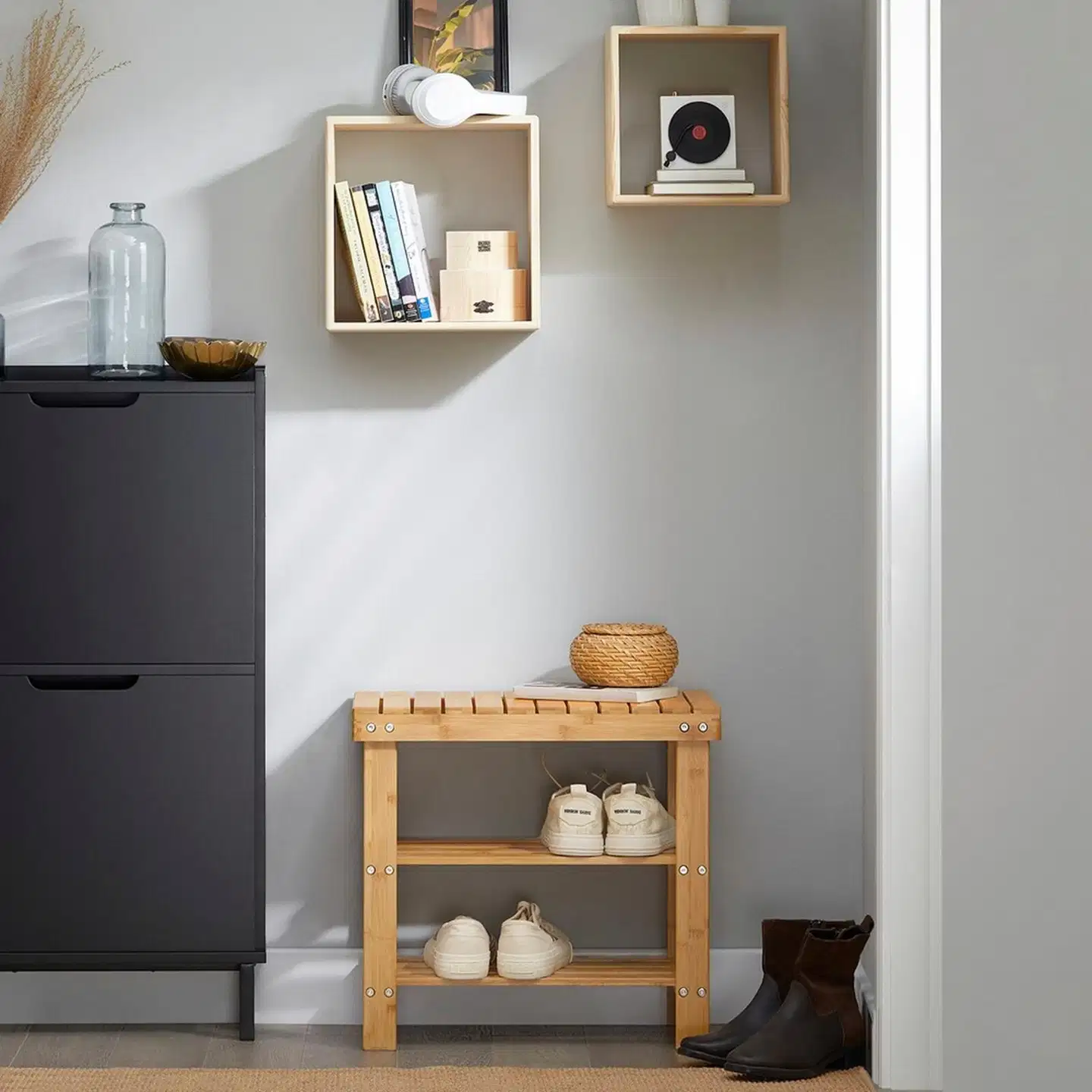 SoBuy kenkäkaappi bambu FSR02-K-N - 1
