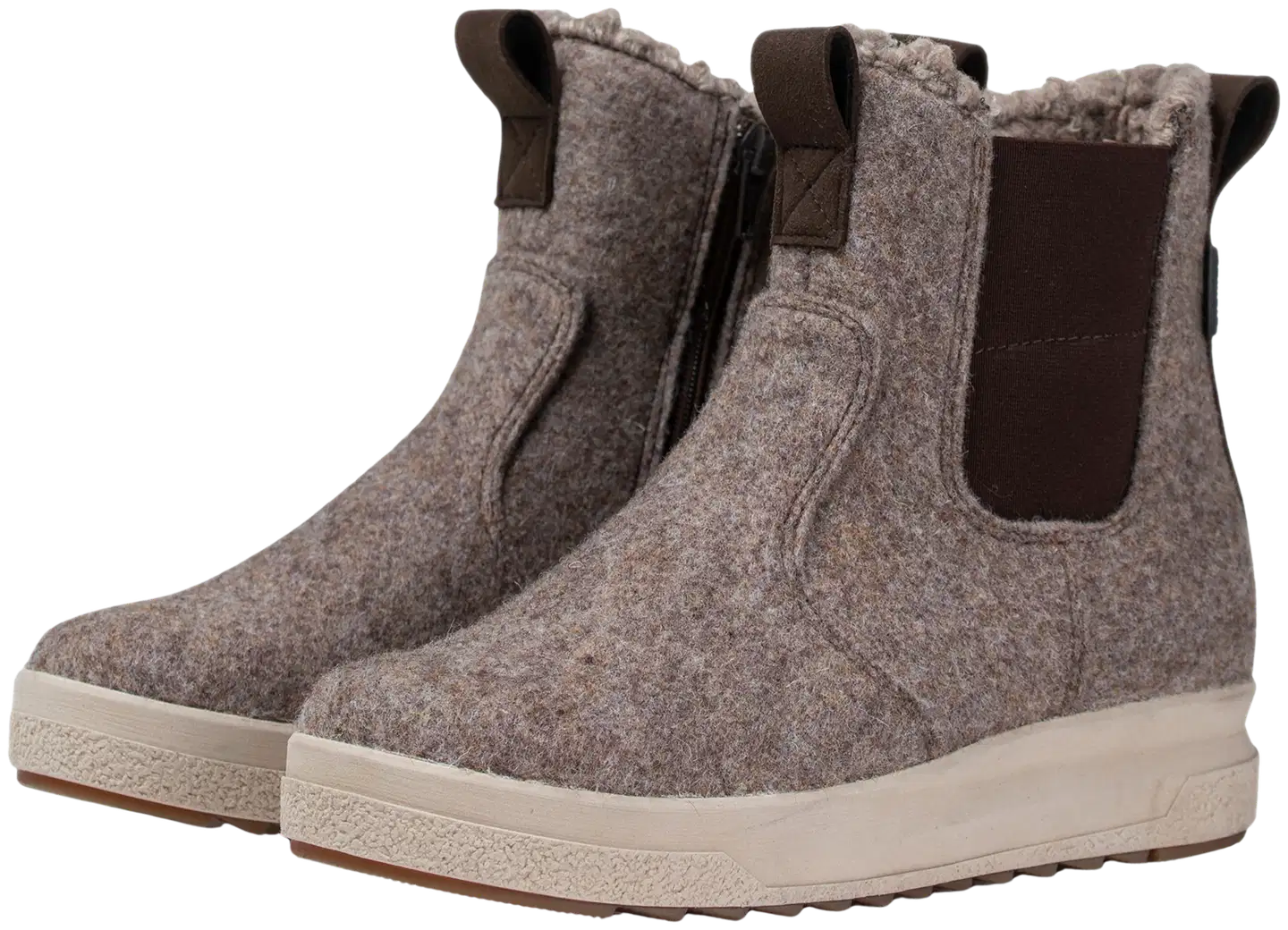 Pomar naisten huopanilkkuri Pirta 17120-112 - Sand felt/Bark micro - 2