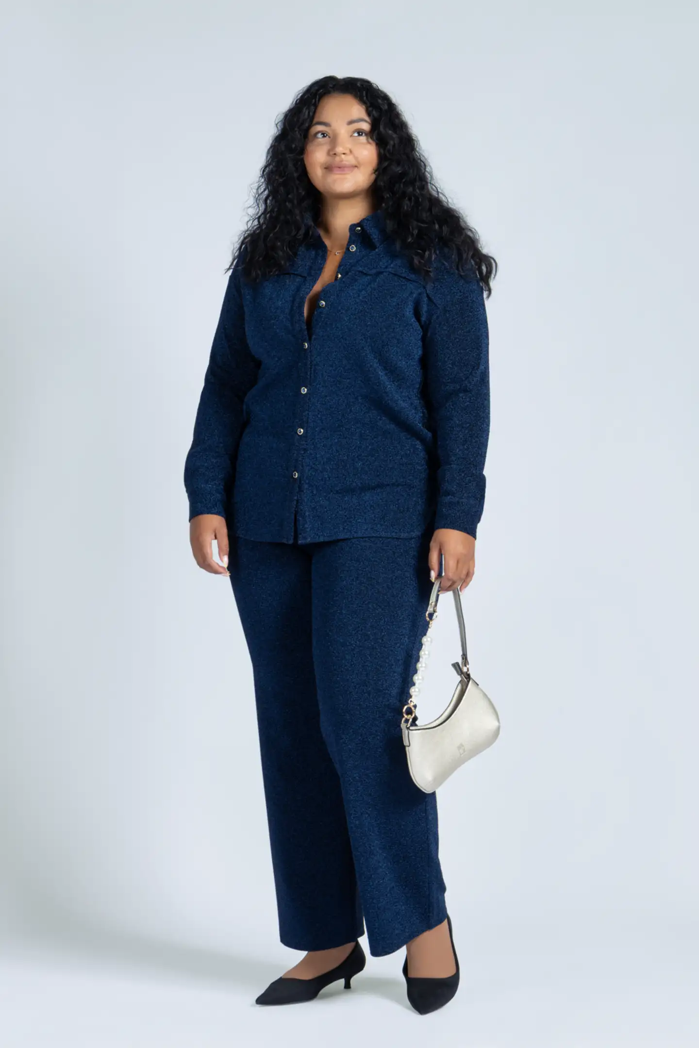 Now Curvy naisten juhlahousut 117179 - Glitter - 4