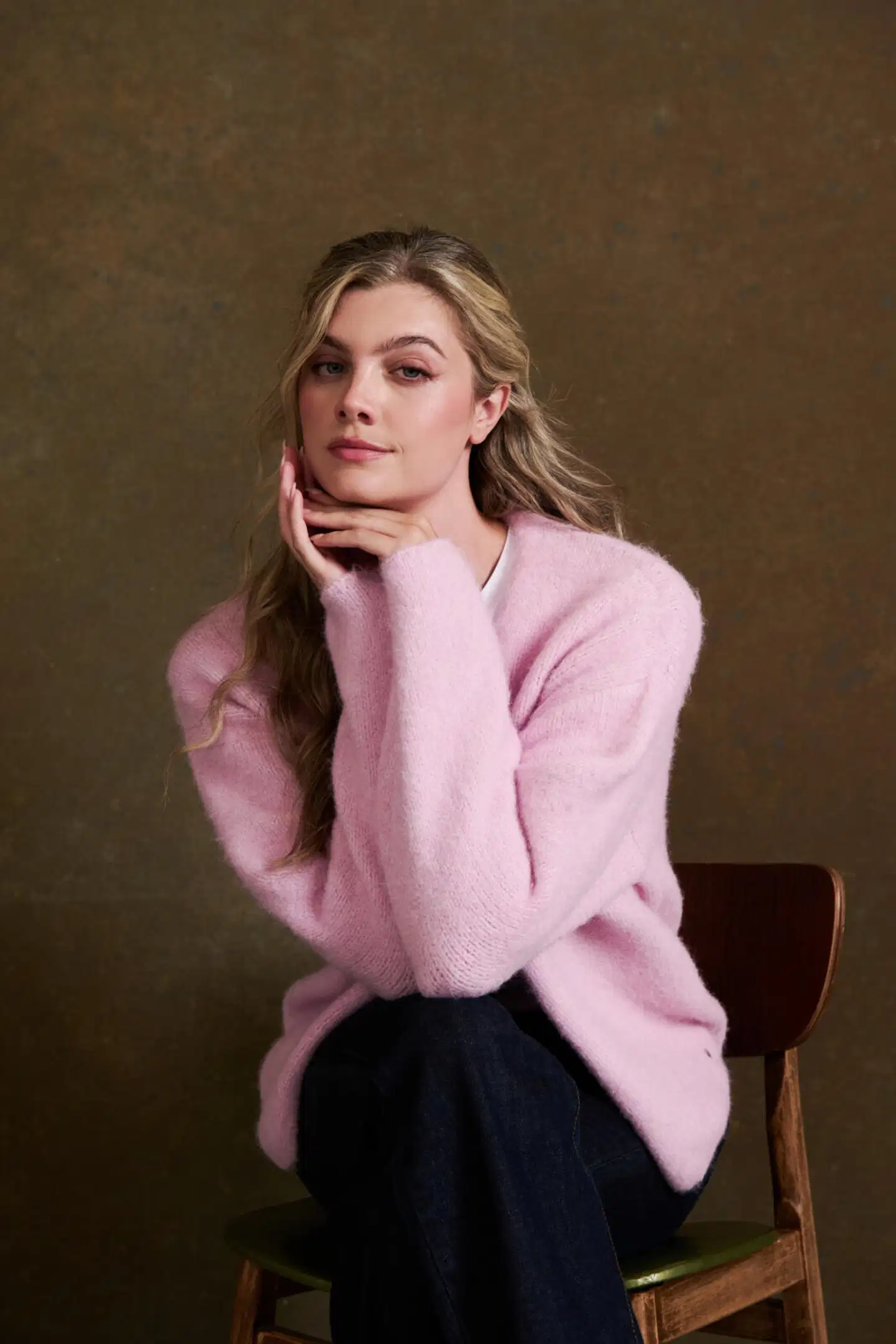 London Fog naisten neule Cashmere 213L264006 - pink - 6