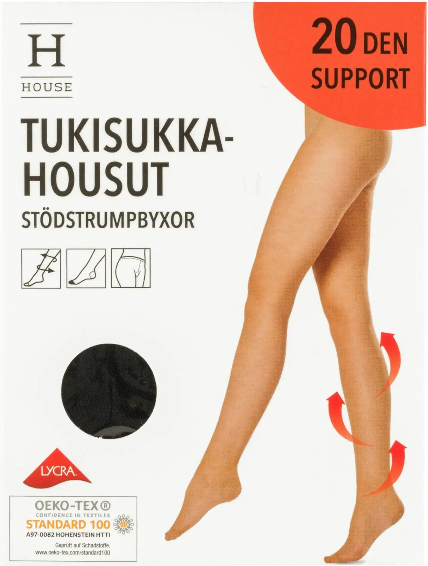 House naisten tukisukkahousut 20 den 5053E - BLACK