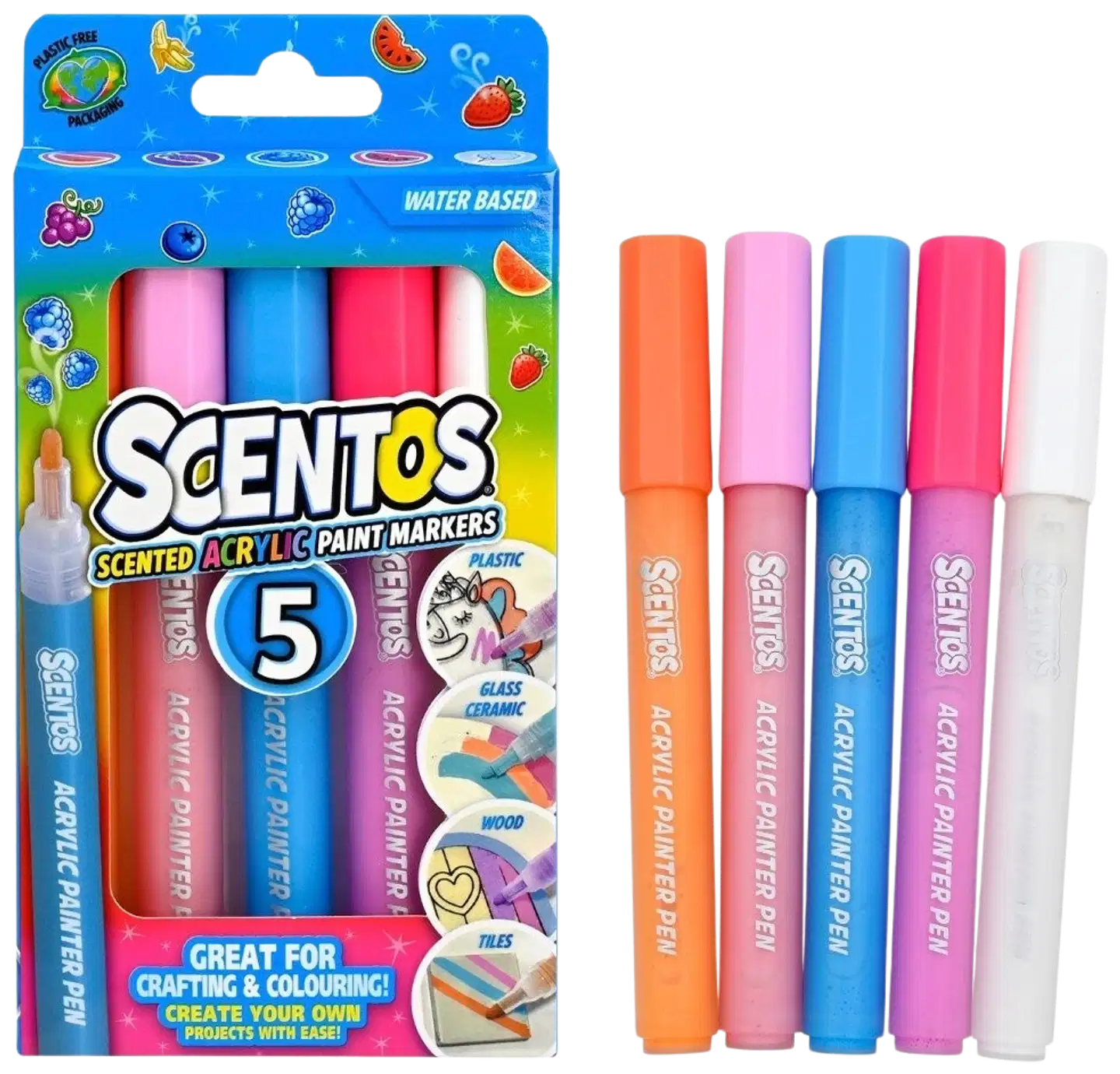 Scentos tuoksuvat akryylimaalitussit 5 kpl - 4