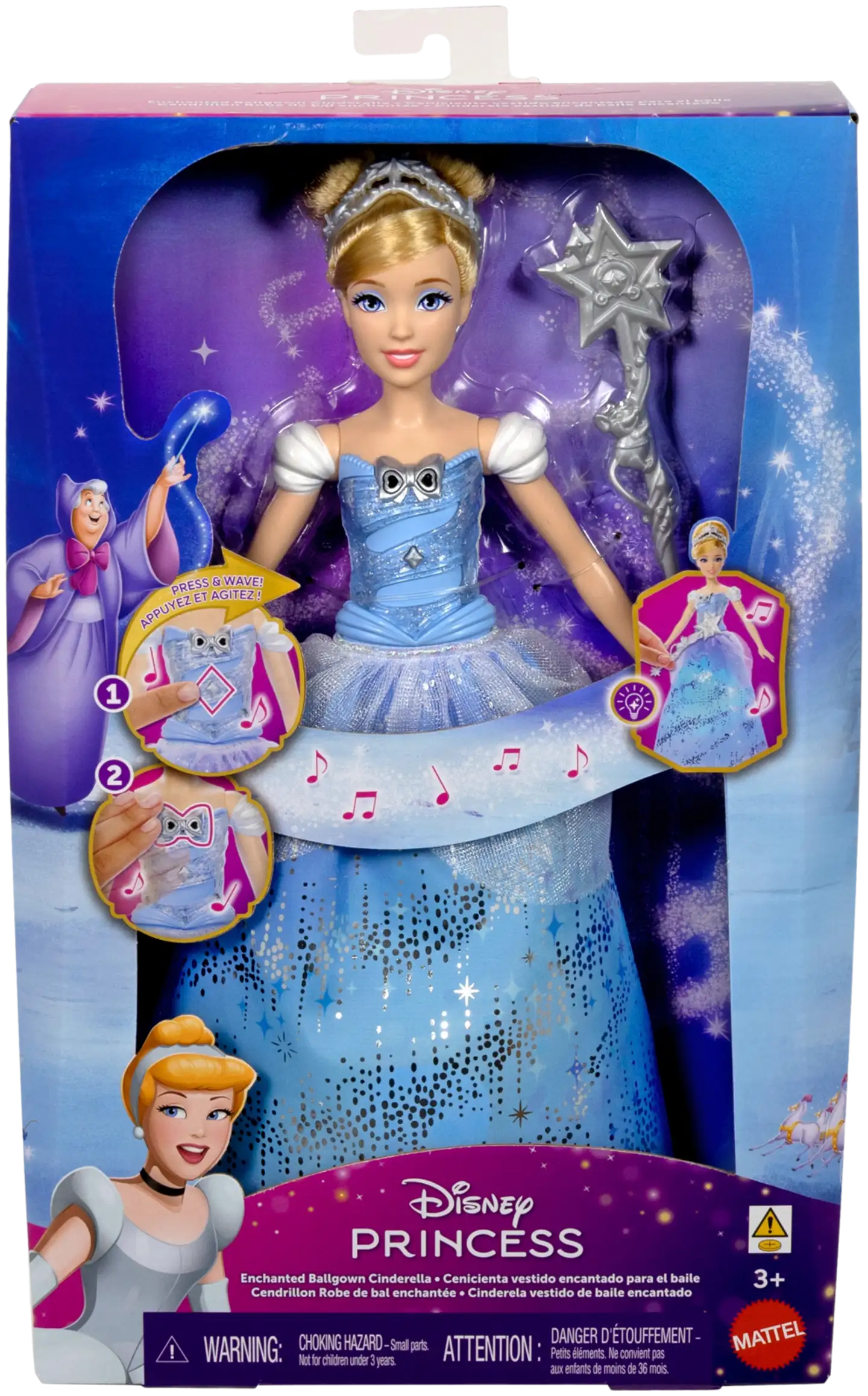 Disney Princess Light Up Tuhkimo-Nukke - 4