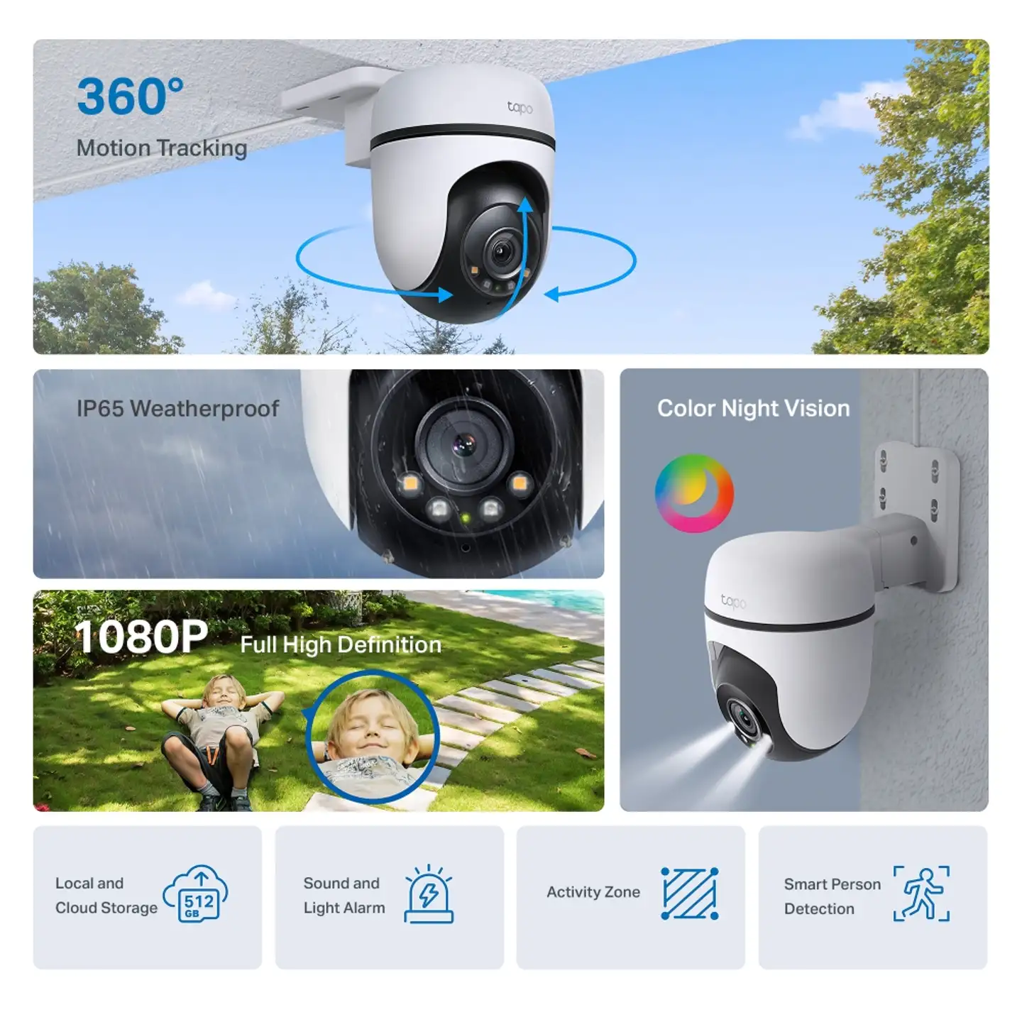 TP-Link Tapo C500 PAN/TILT -valvontakamera ulkokäyttöön - 13