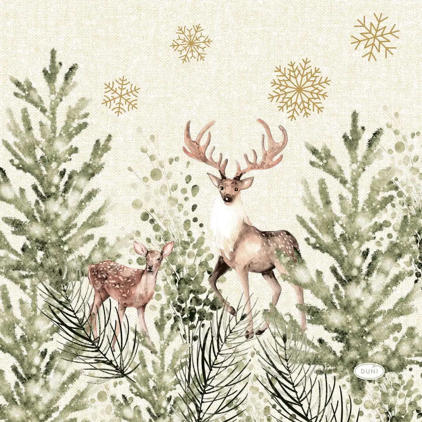 DUNI lautasliina Elegant Deer 33 x 33cm 3-krs 20kpl
