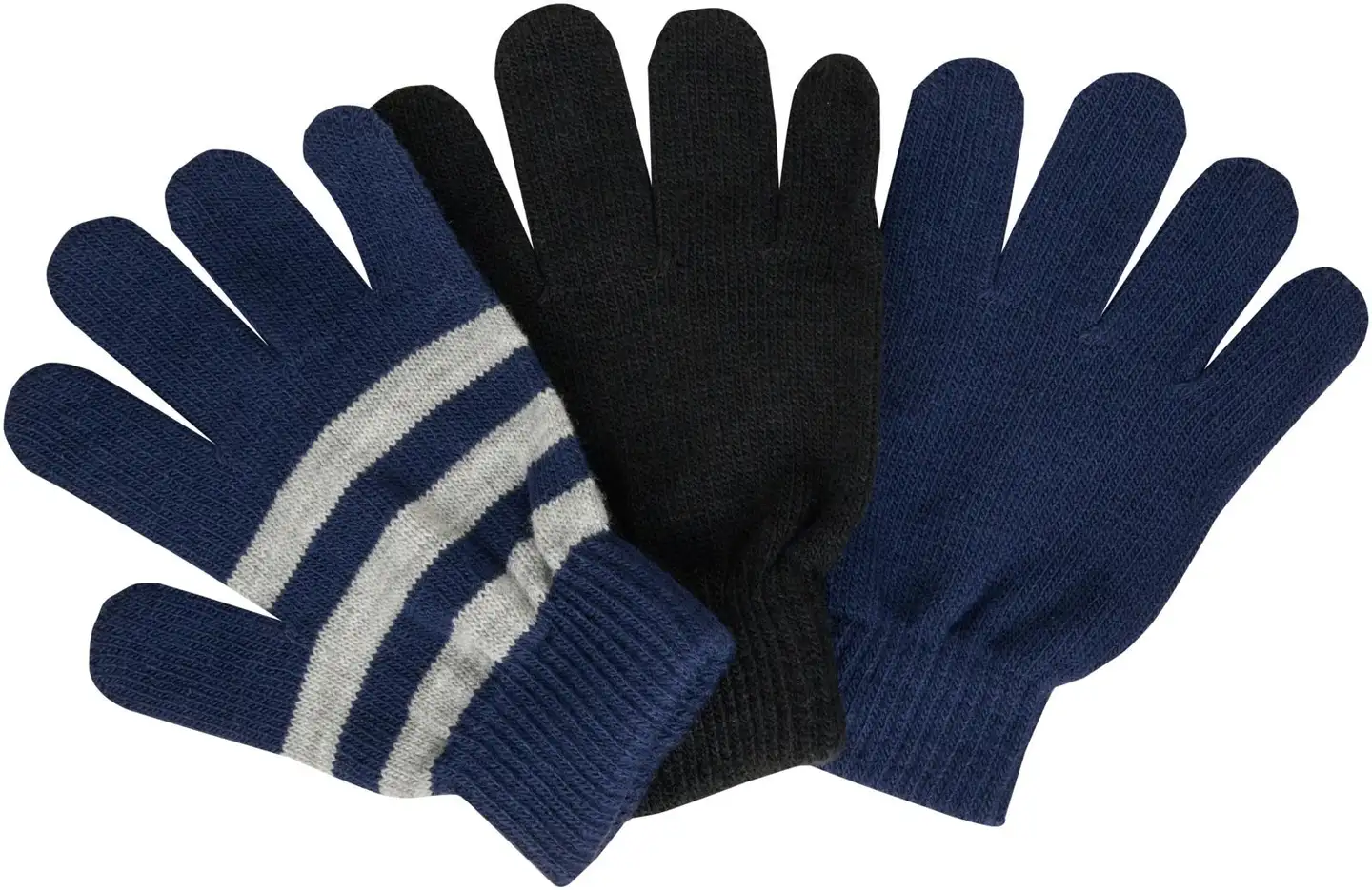 Ciraf lasten sormikkaat 3-pack 237C062044 - Navy/lt.grey