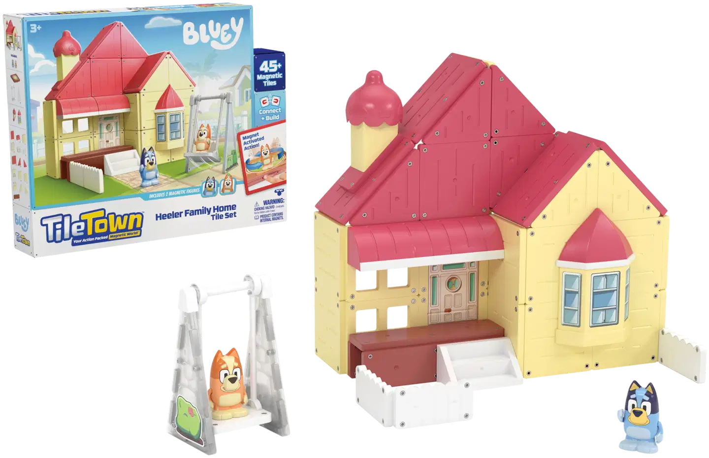 Tile Town Bluey-talo magneettinen rakennussarja 46 osaa - 3