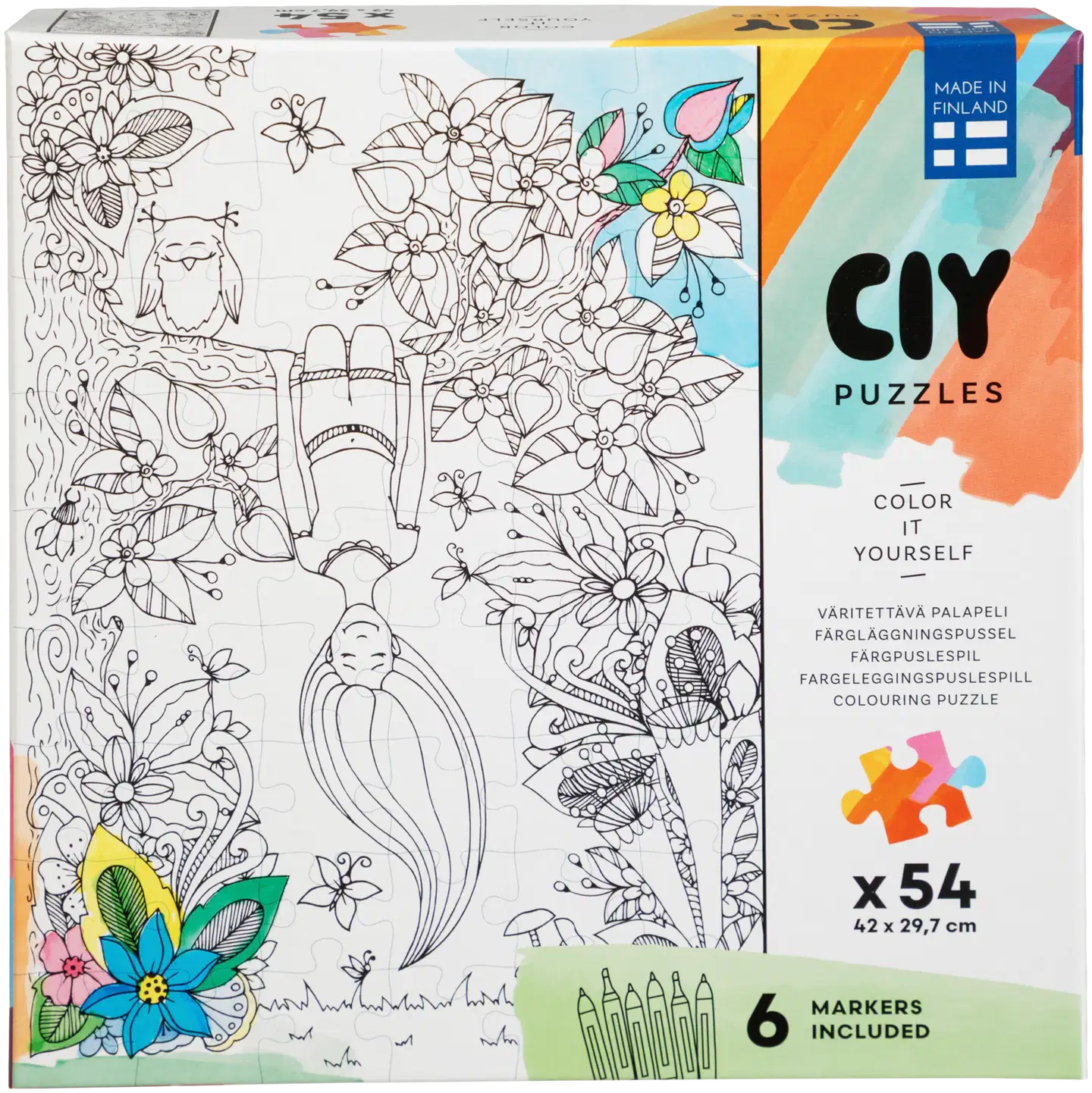 Peliko palapeli Color it Yourself 54 palaa tussit, erilaisia - 9