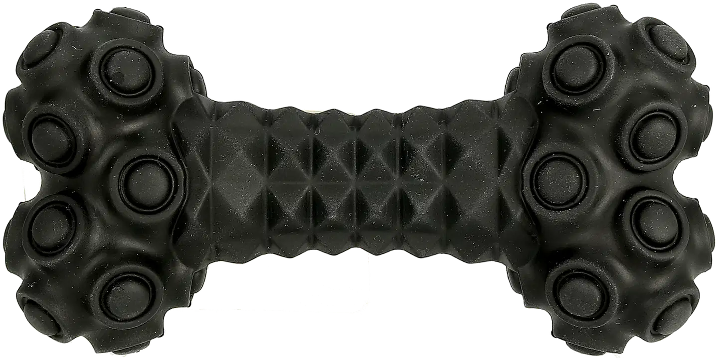 Dogman RoughPlay Koiranlelu kumi luu musta 16cm