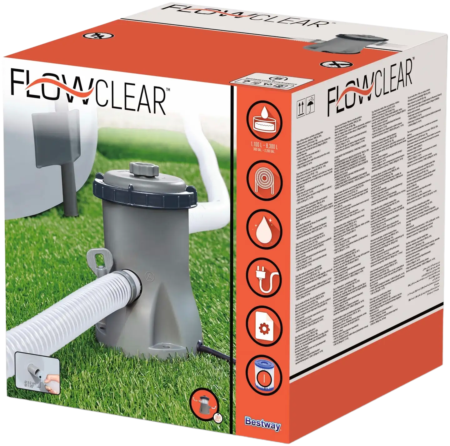 Bestway uima-altaan suodatinpumppu Flowclear 330 gal - 1