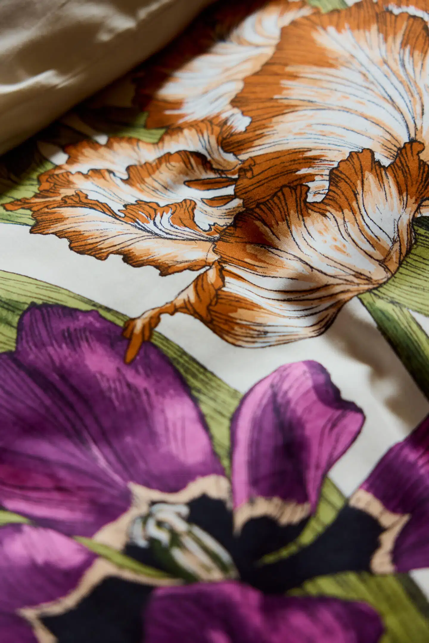 Vallila satiinipussilakanasetti Kukoistus 150x210+50x60 cm terrapurple - 4