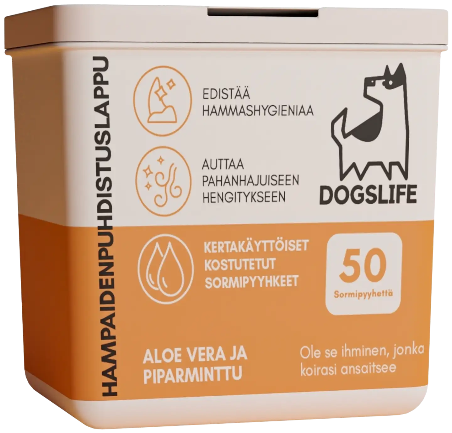 Dogslife hampaanpuhdistuslaput 50 kpl