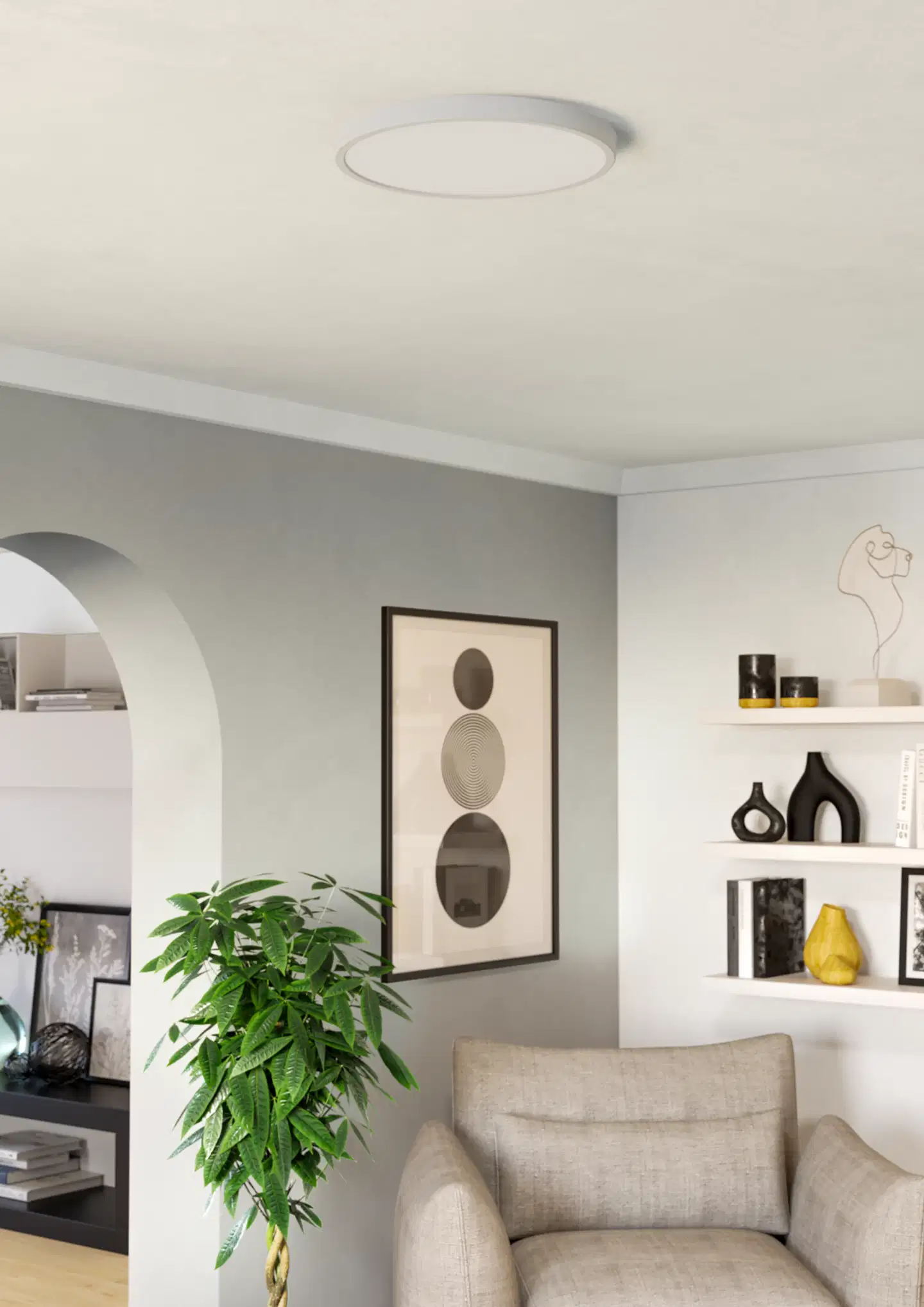 EGLO kattovalaisin Fueva 6 39CM LED 17W CCT valkoinen - 9