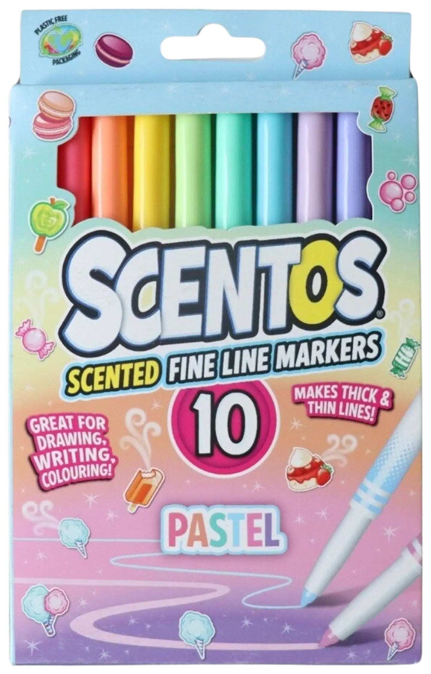 Scentos ohuet tuoksutussit pastellivärit 10 kpl - 1