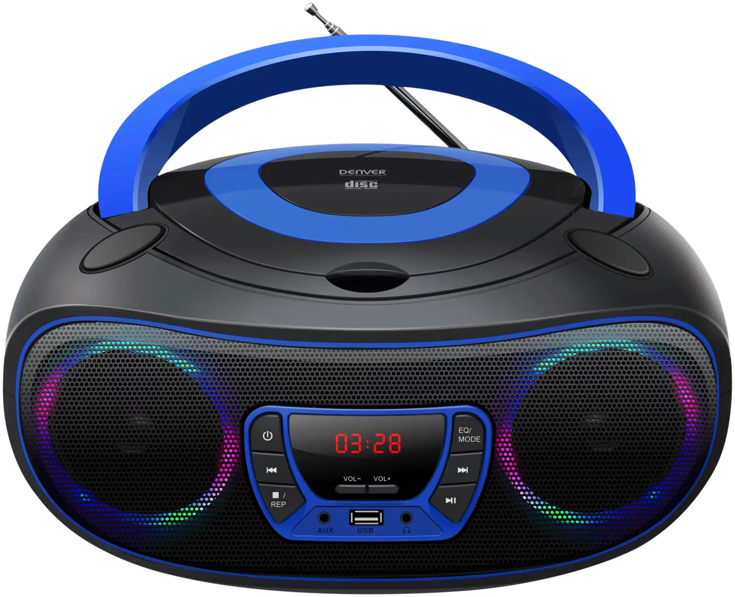 Denver kannettava CD-radio TCL-212BTBU musta/sininen - 1