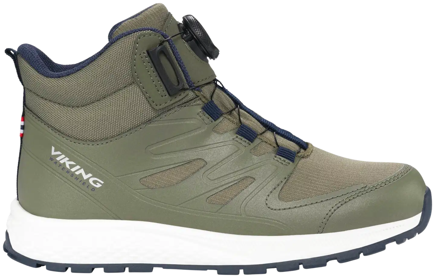 Viking lasten vedenpitävä kenkä Equip Mid BOA - Olive - 1