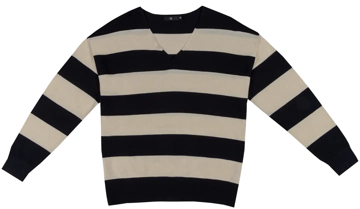 House naisten neulepusero 213H342501 - black /whitecap gray - 1