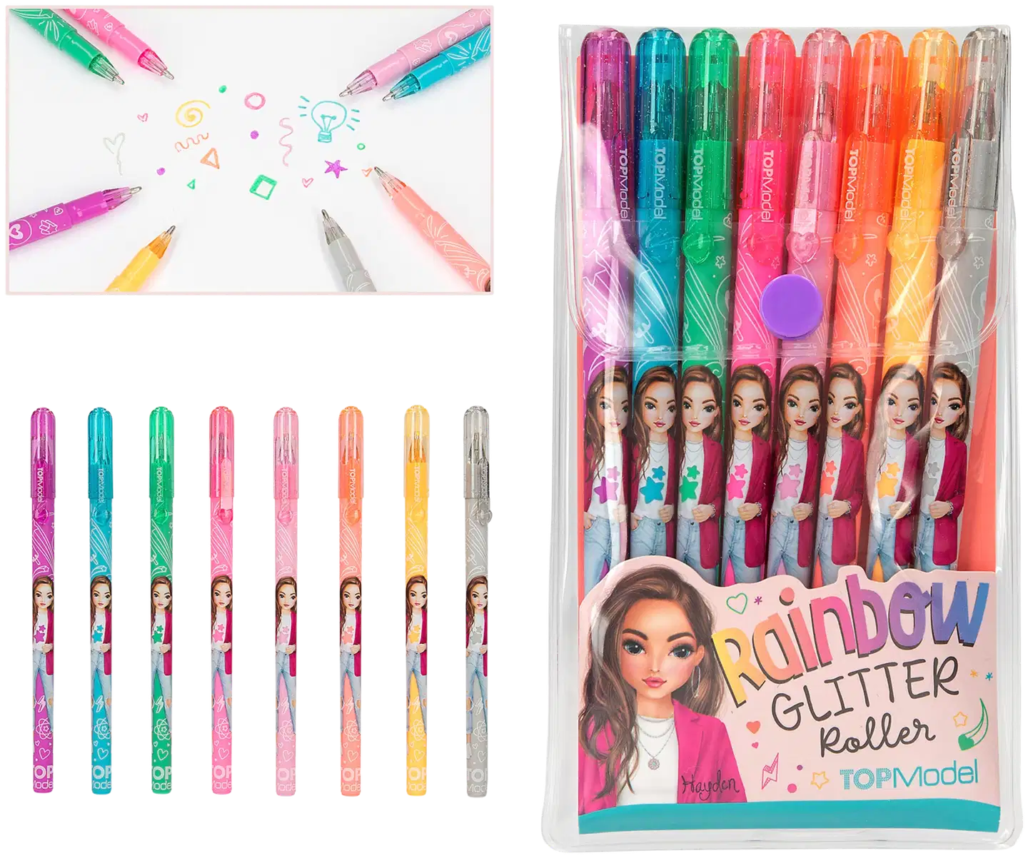 TOPModel kimallegeelikynät, 8 kpl - 2