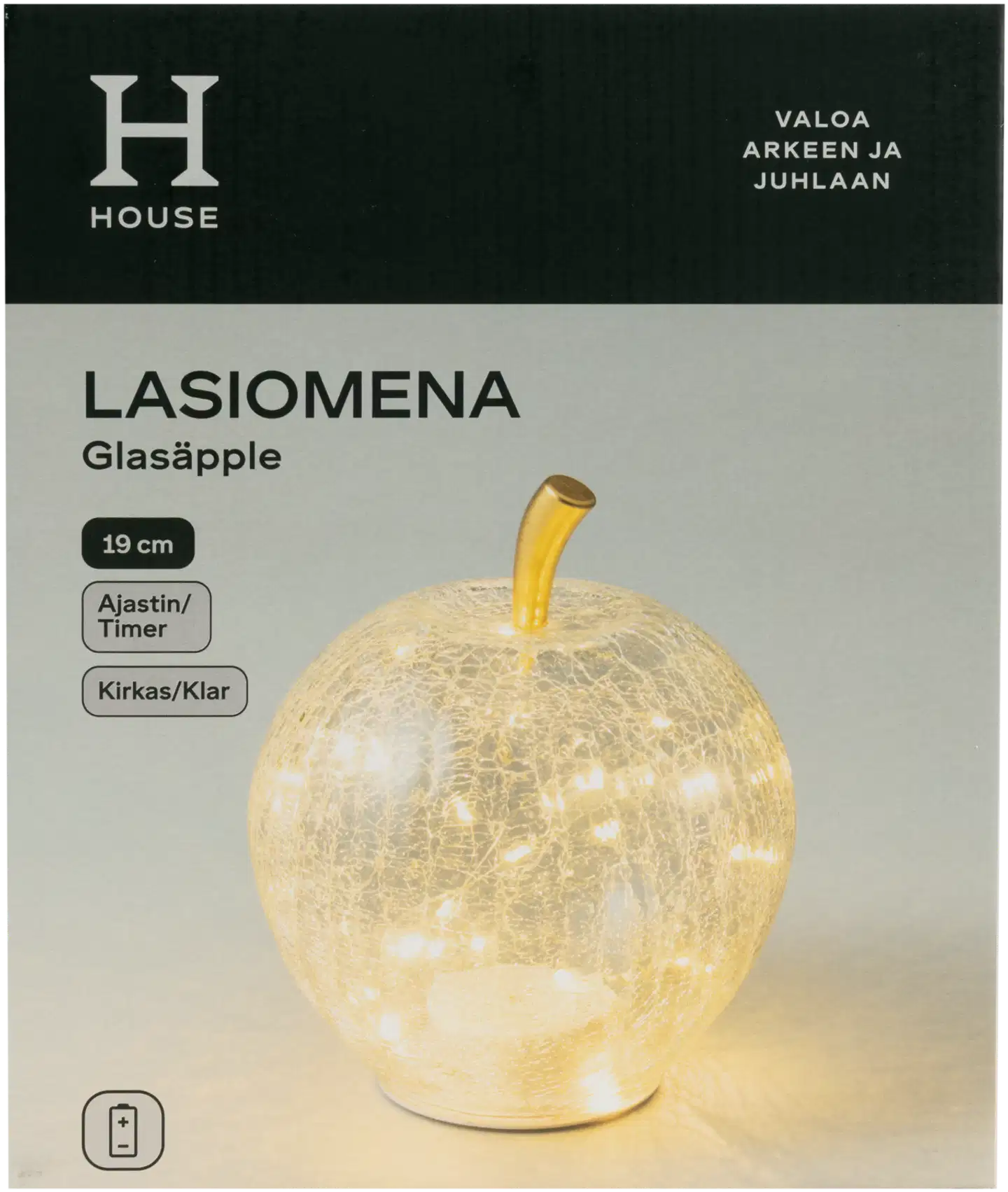 House Led-lasiomena 19 cm, kirkas - 1